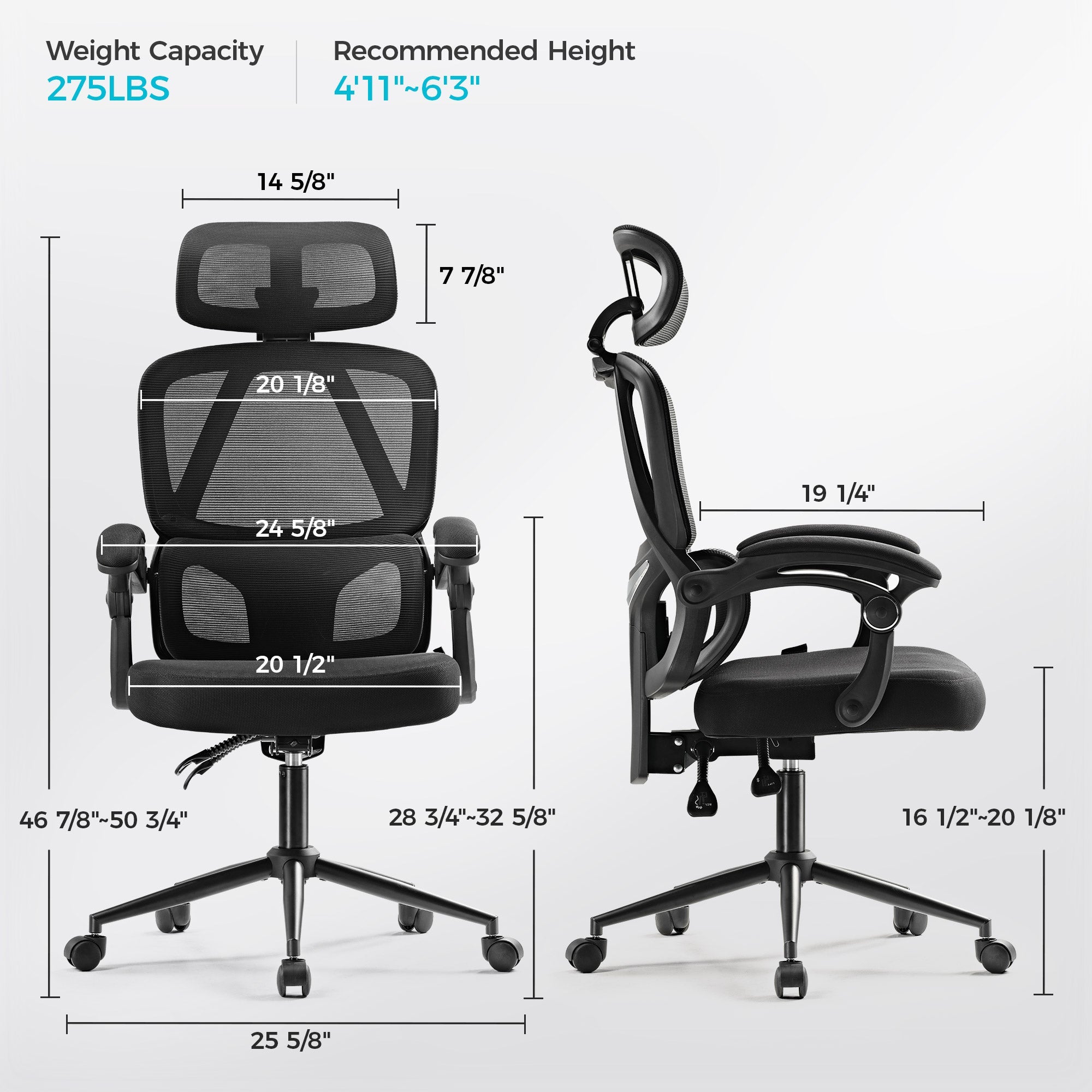[NEW] Eureka OC16 Nero Ergonomic Home/Office Chair - Black