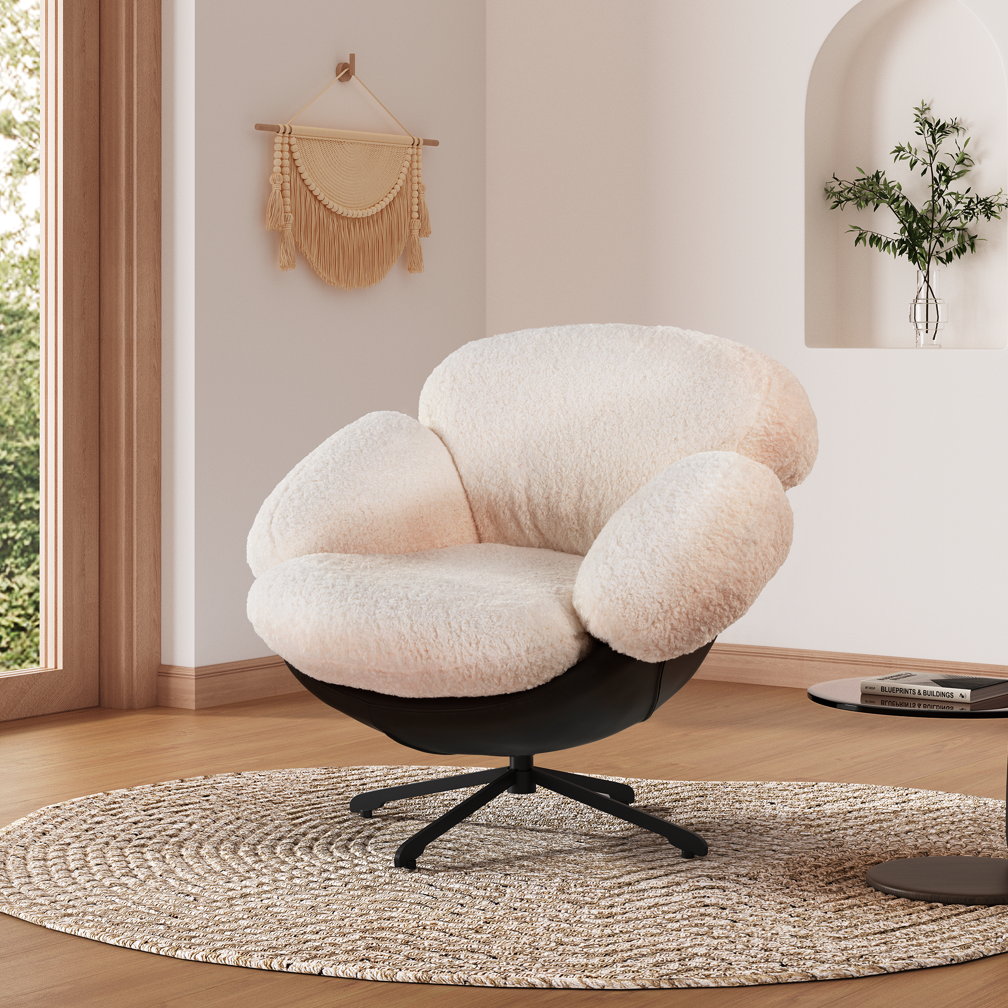 Eureka Cara LC22 Modern Comfy Swivel Lounge Chair