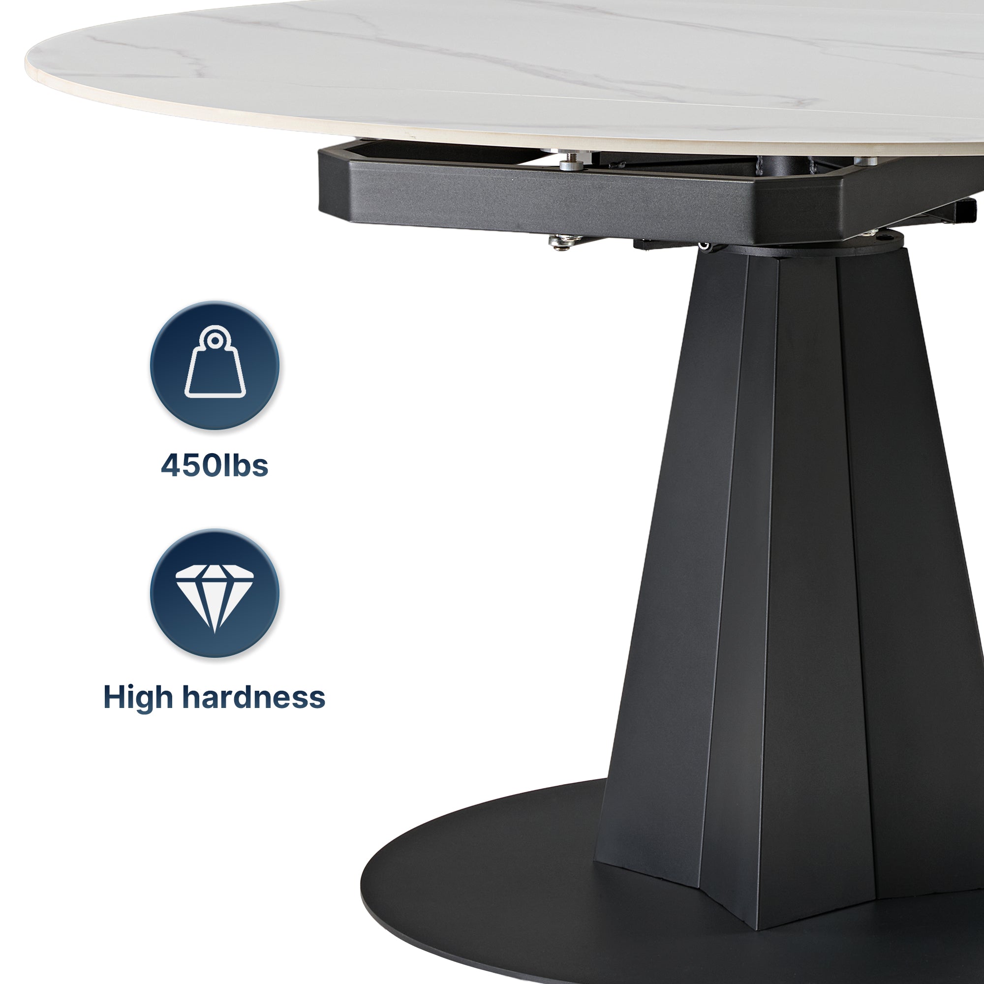 Eureka Amelia, 33"-53" Round Extending Dining Table