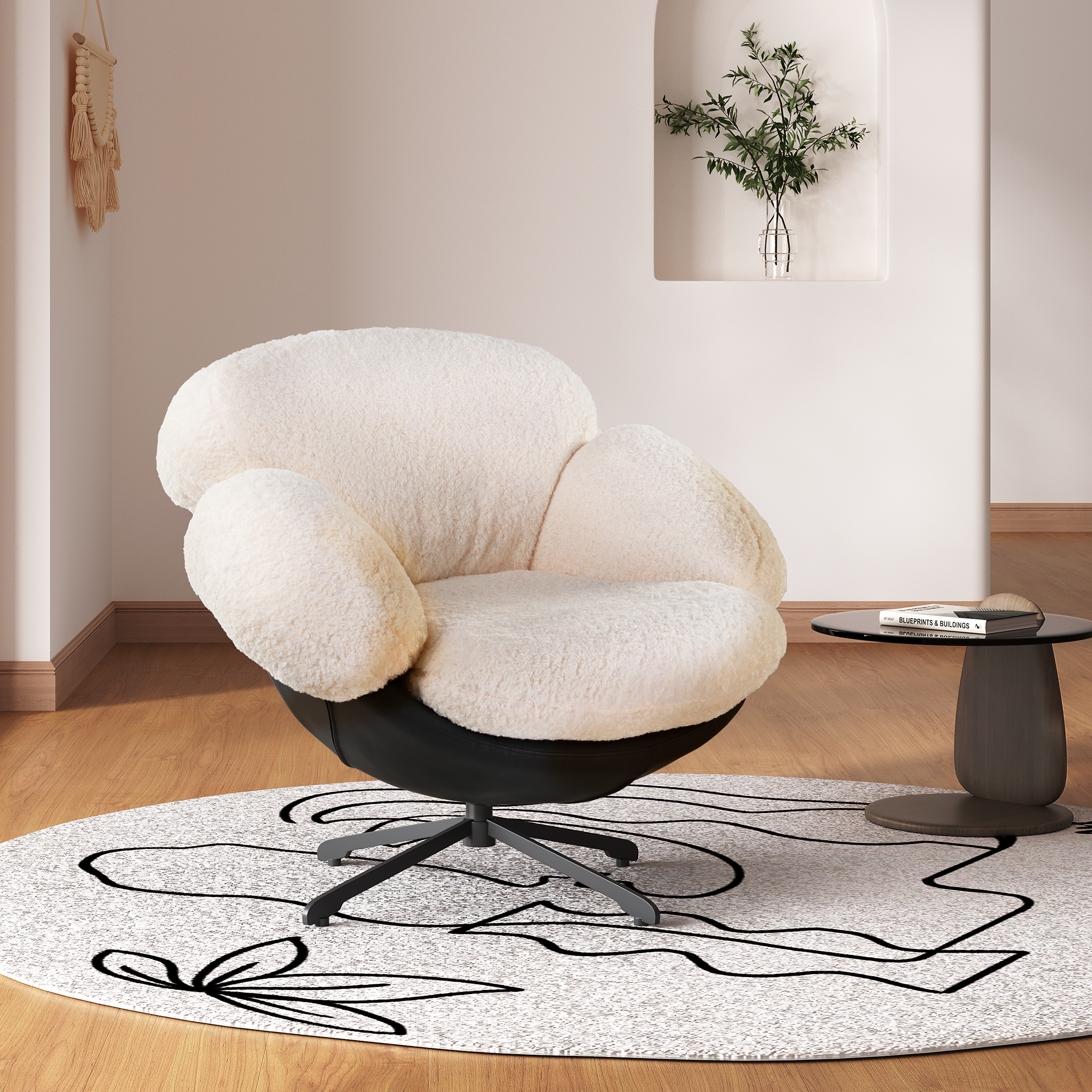 Eureka Cara LC22 Modern Comfy Swivel Lounge Chair
