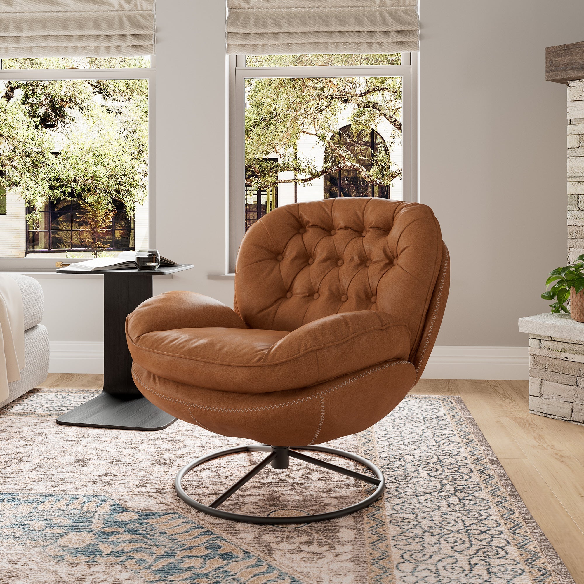 Eureka Camden LS07 Modern Swivel Lounge Chair