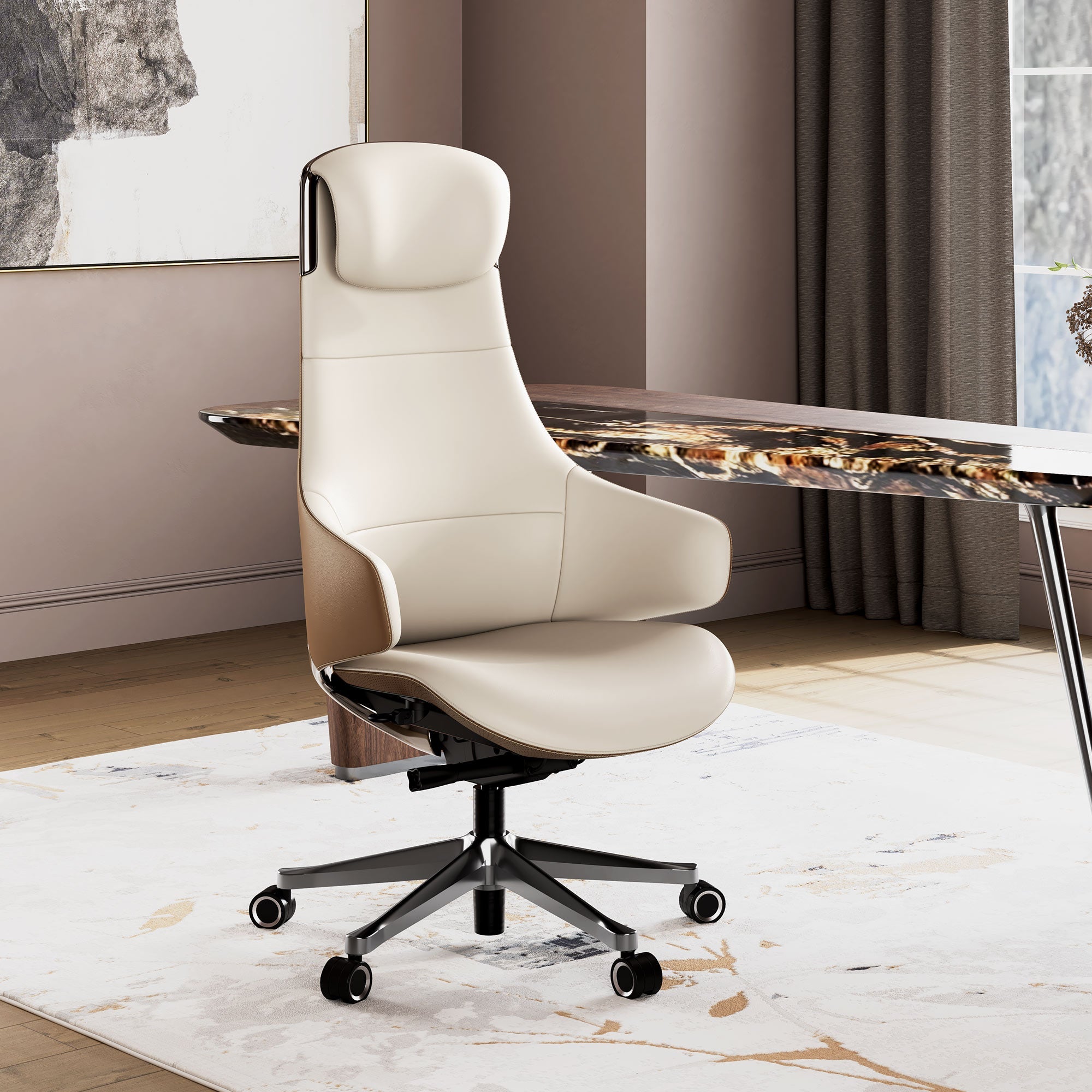 [NEW] Eureka Serene Ella OC28 Genuine Leather Executive Office Chair