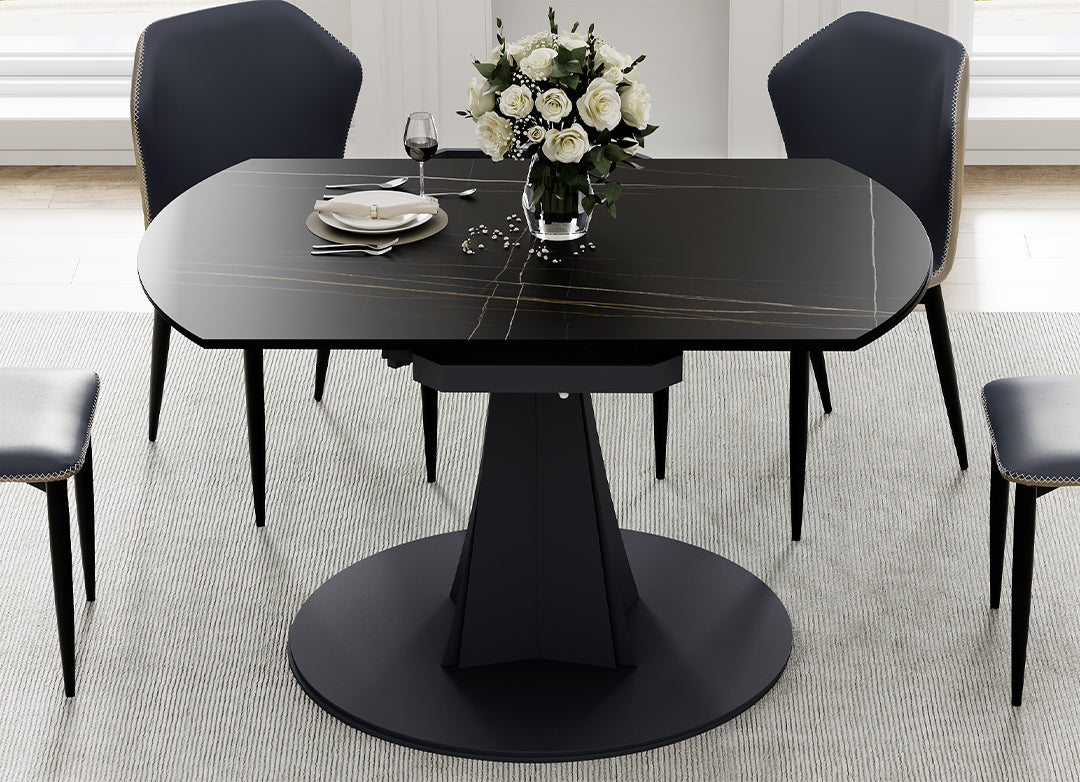 Eureka Amelia, 33"-53" Round Extending Dining Table