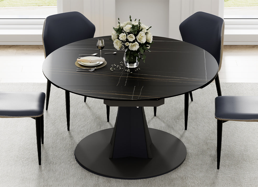 Eureka Amelia, 33"-53" Round Extending Dining Table
