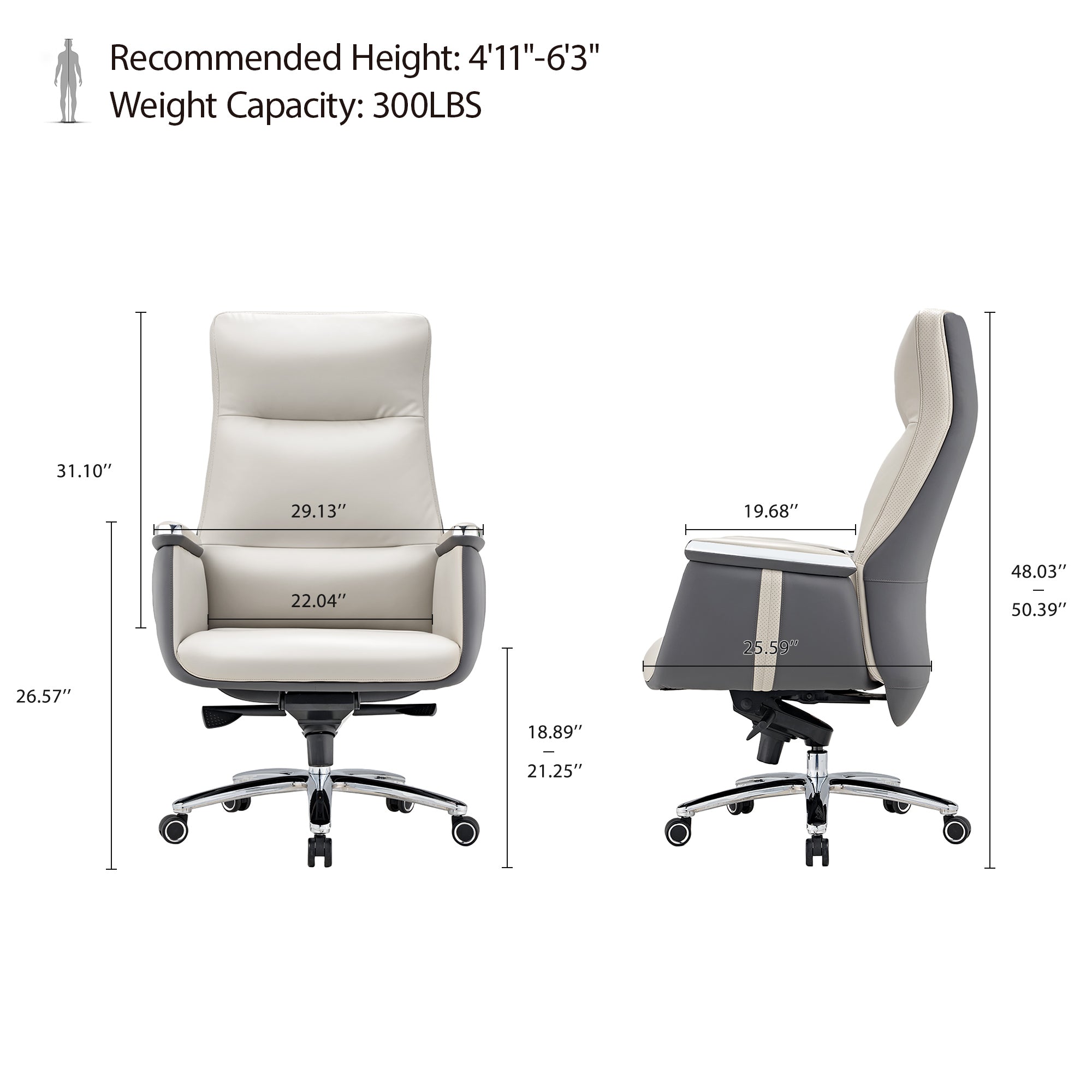 Eureka Royal II OC09 High Back Executive Office Chair