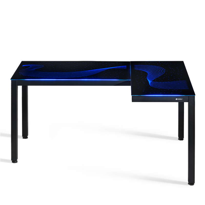 Eureka GTG L Shaped Glass LED Gaming Desk