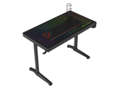 Eureka Ergonomic Explorer Edition Tempered Glass Gaming Desk with flowing colorful Lights /120cm(W)