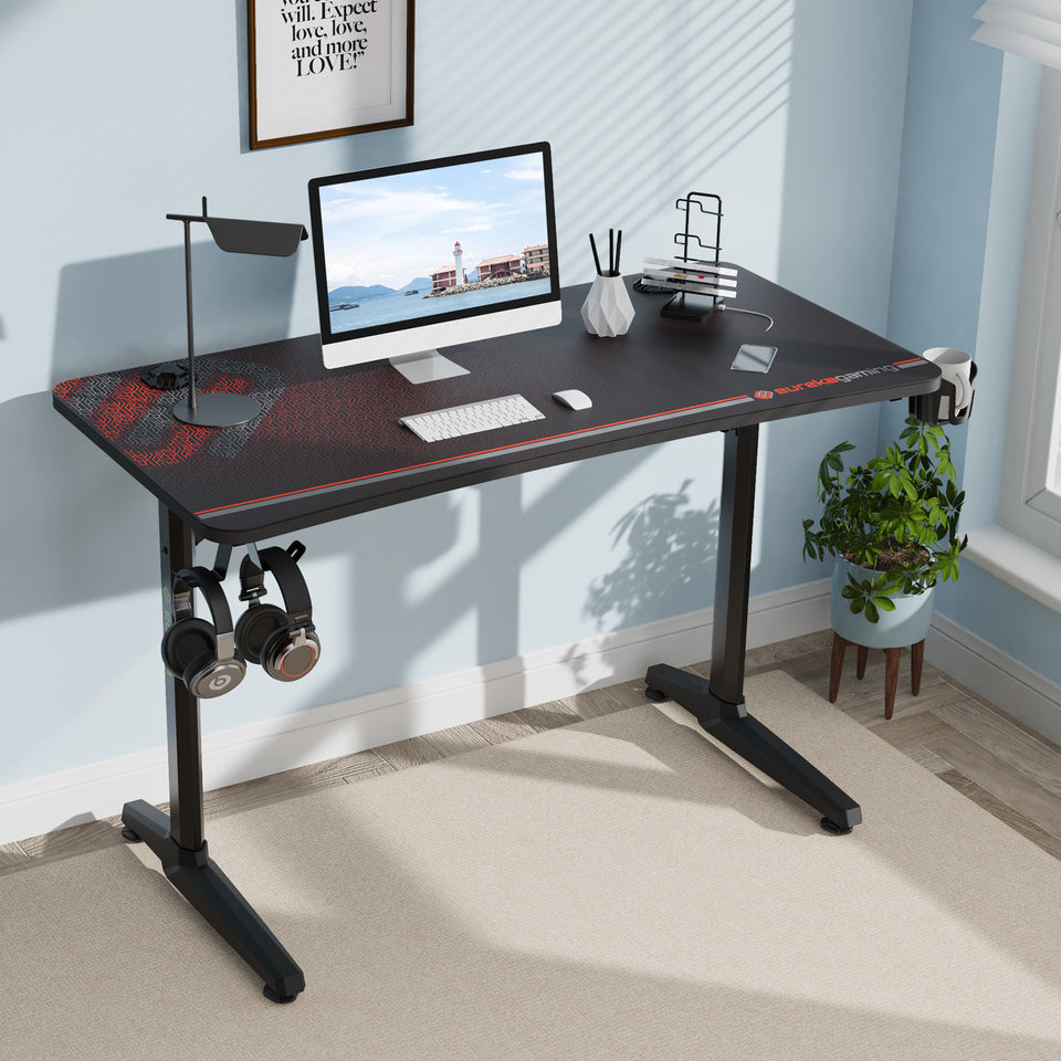 Eureka Ergonomic GIP-P47 Gaming Desk - Black /120 x 60 cm(W)