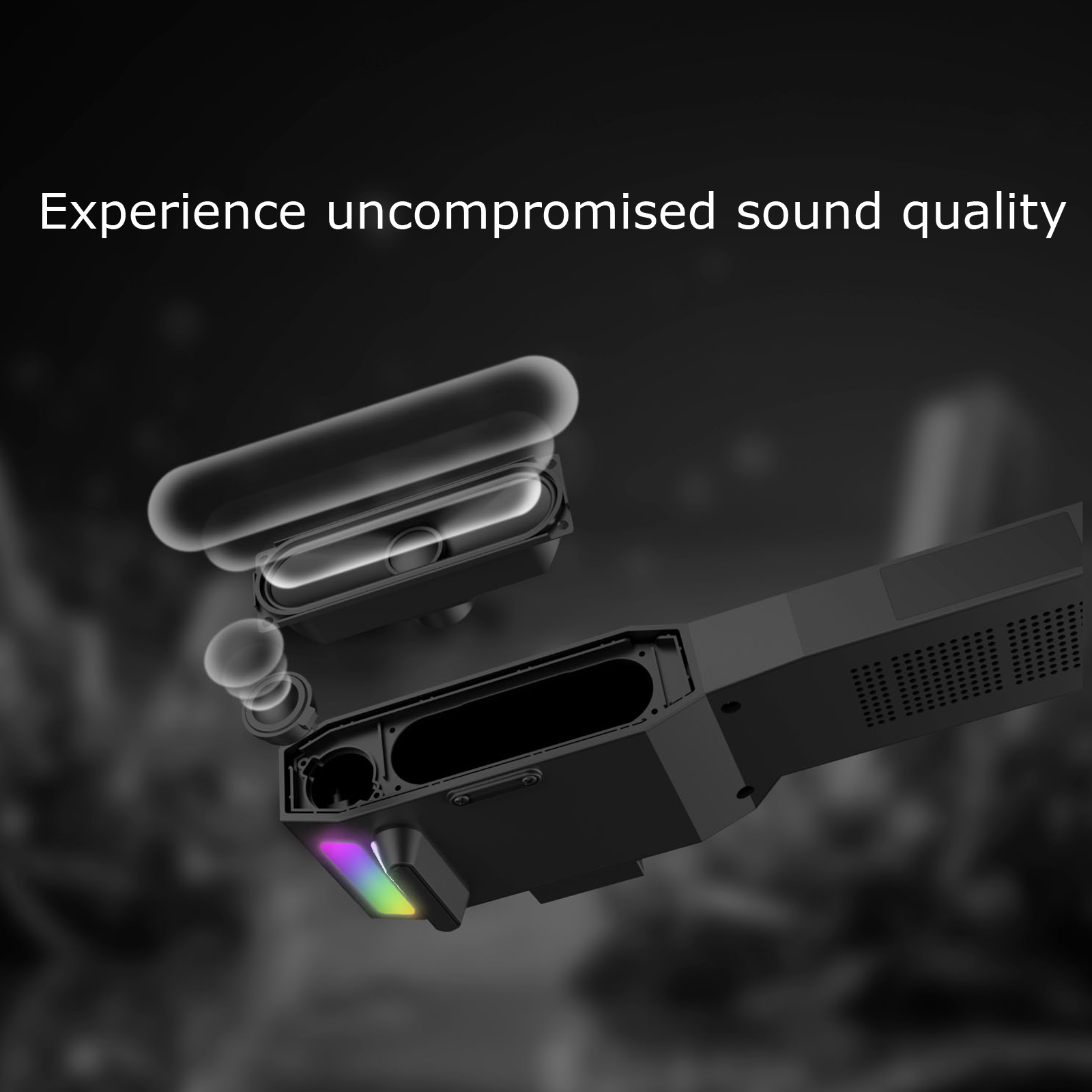 ONEX ThunderBeam Speaker 2.1 RGB Gaming Soundbar w/ Smart Light Bars & Subwoofer
