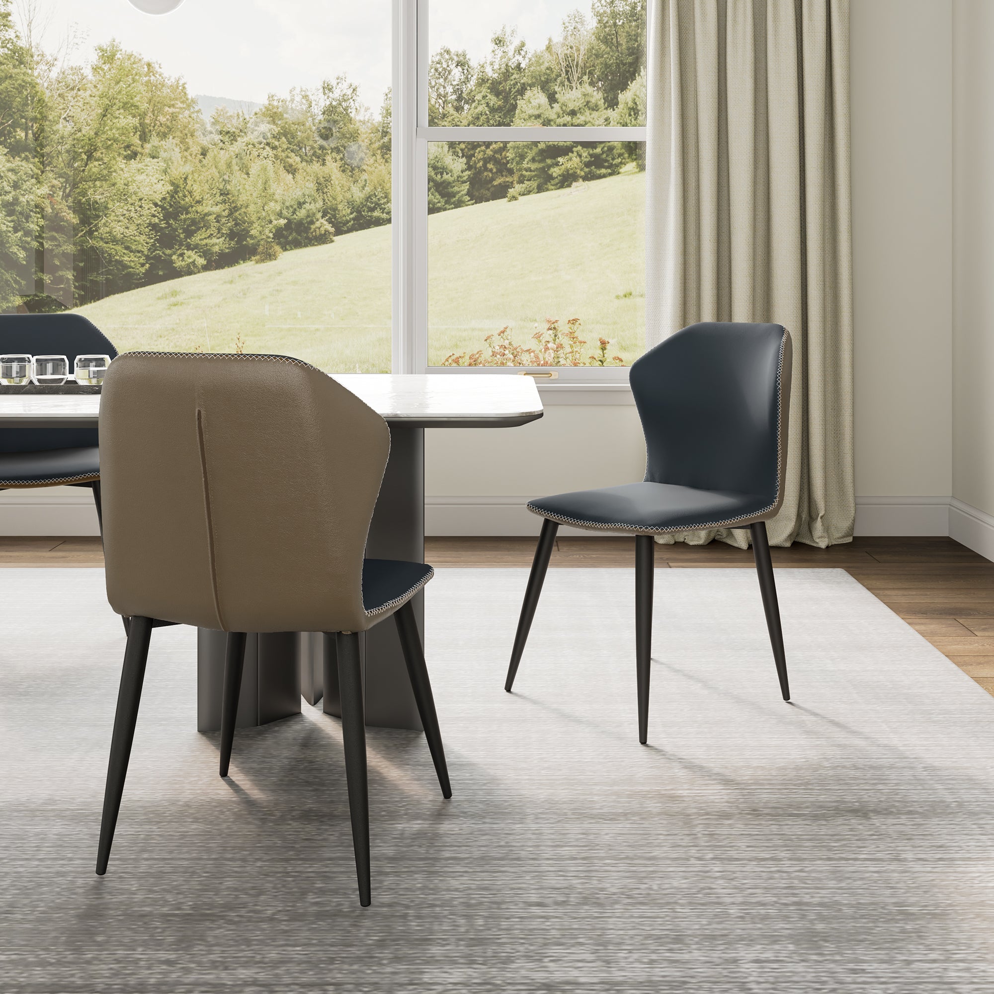 Eureka Elysian Upholstered Dining Side Chairs Set of 2