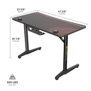 Eureka Ergonomic GIP-P47 Gaming Desk - Black /120 x 60 cm(W)