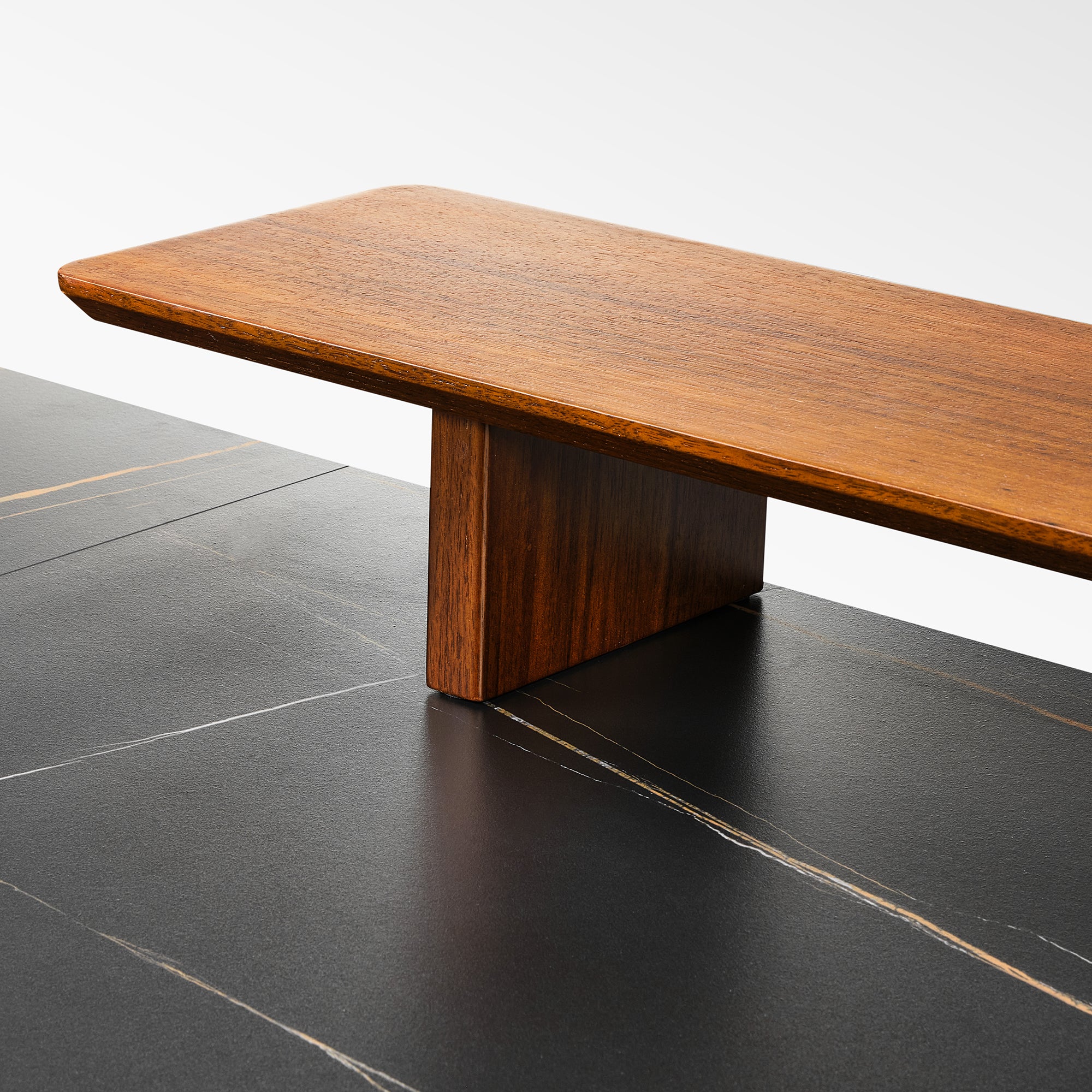 Eureka Ark Pro TX60L-B L Shaped Executive Slate Standing Desk with Two-Drawer - Left Side