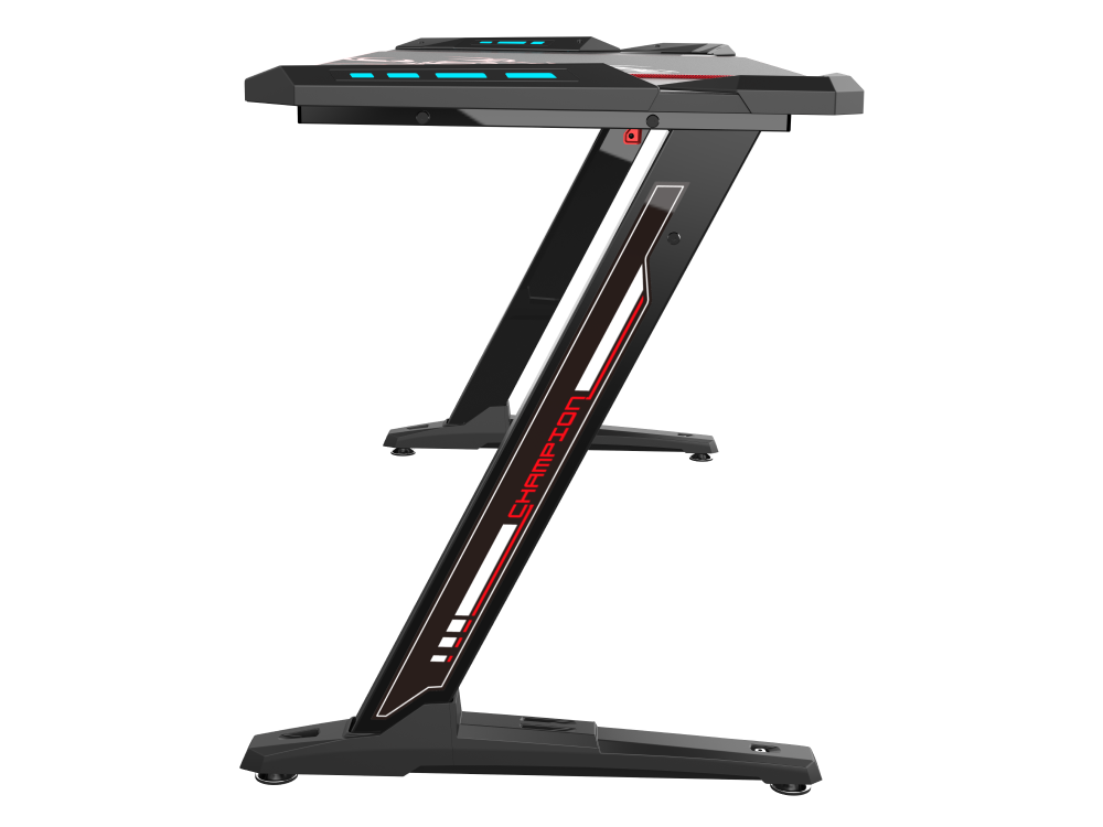 Eureka Ergonomic Z60 Black Gaming Desk with RGB Lights
