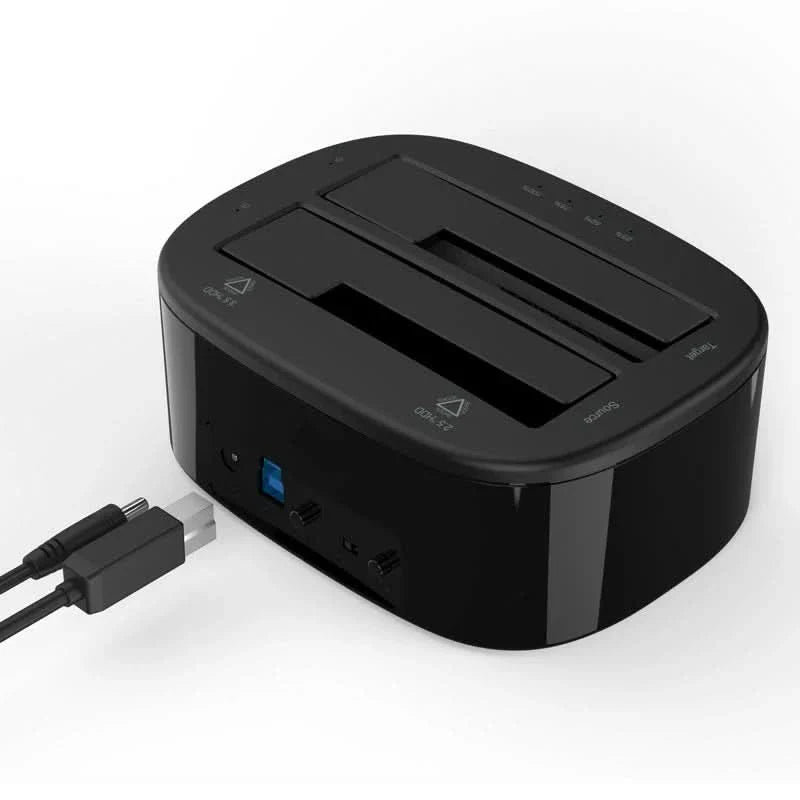 ORICO 2.5/3.5'' Dual Bay HDD Docking Station with Offline Clone SATA to USB 3.0 - Orico