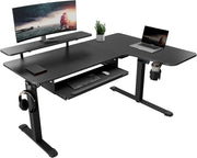 Eureka L60 60" L Shaped Electric Standing Desk - Black Pro - Right