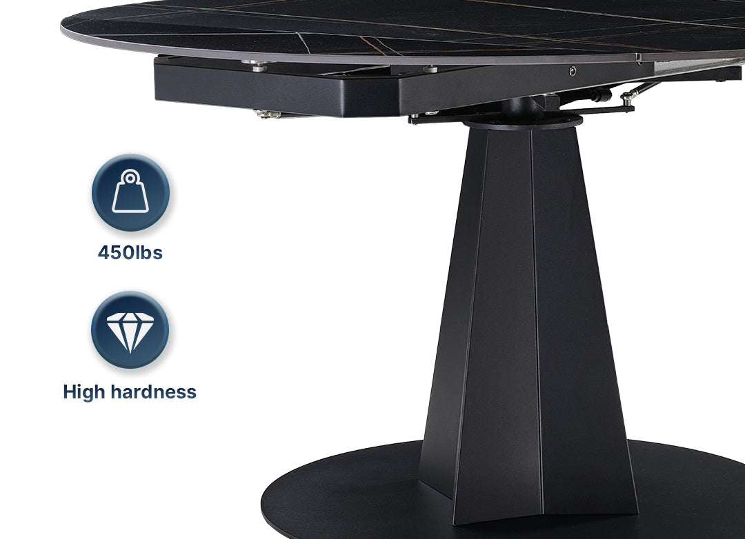 Eureka Amelia, 33"-53" Round Extending Dining Table