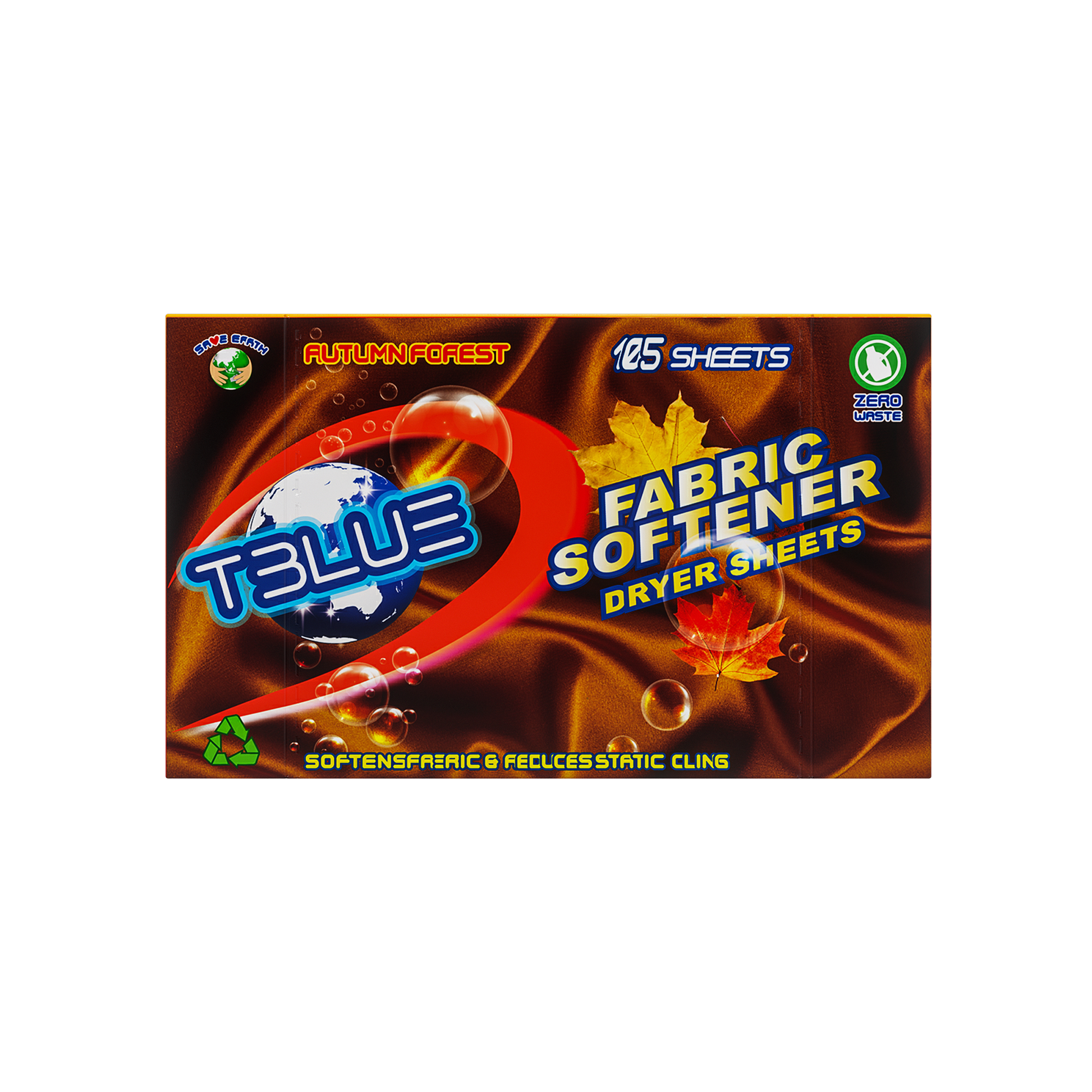 Tblue Fabric Softener Dryer Sheet - Eco Friendly Scented 105 Sheets TBLUE