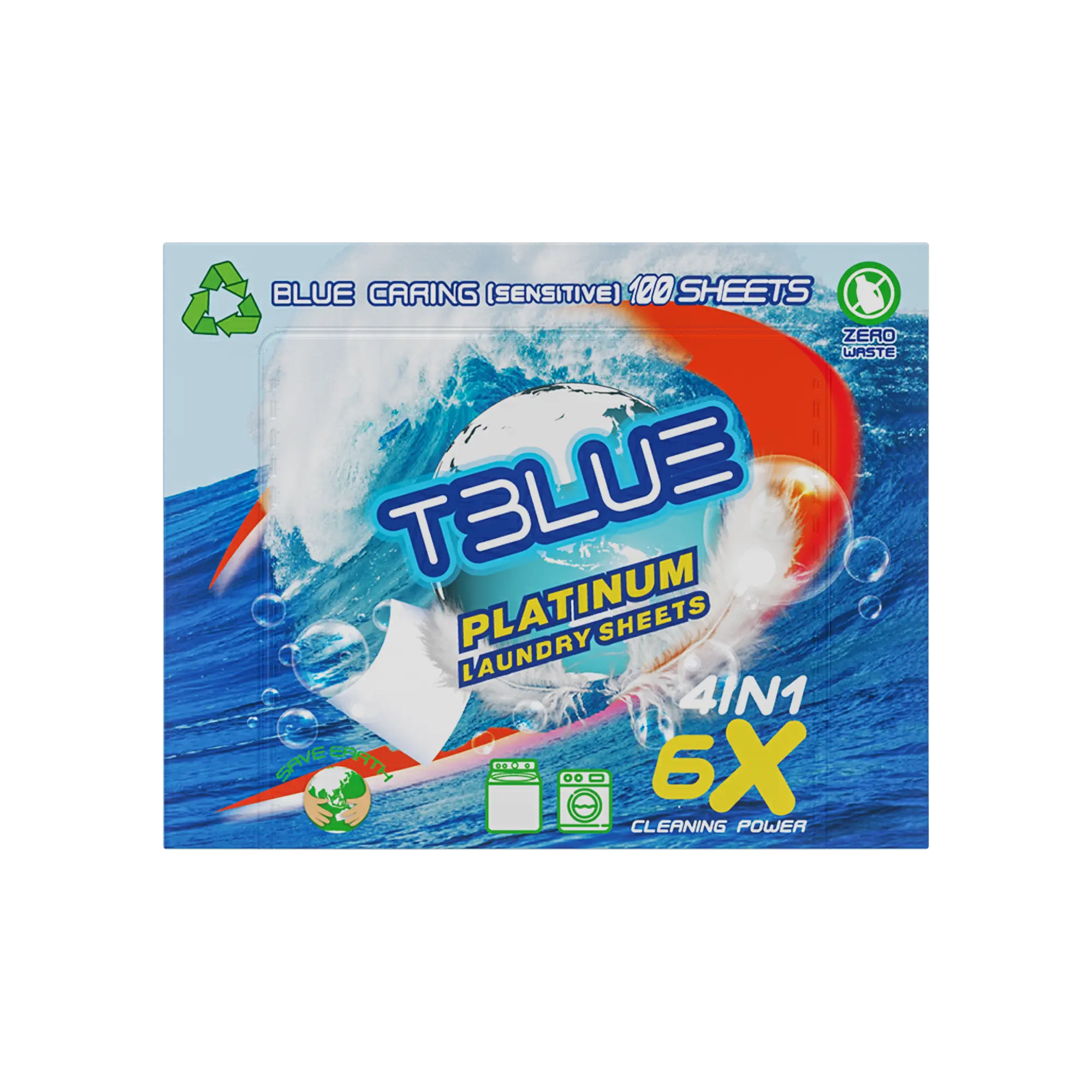 Tblue Eco-Friendly Laundry Detergent Sheets TBLUE