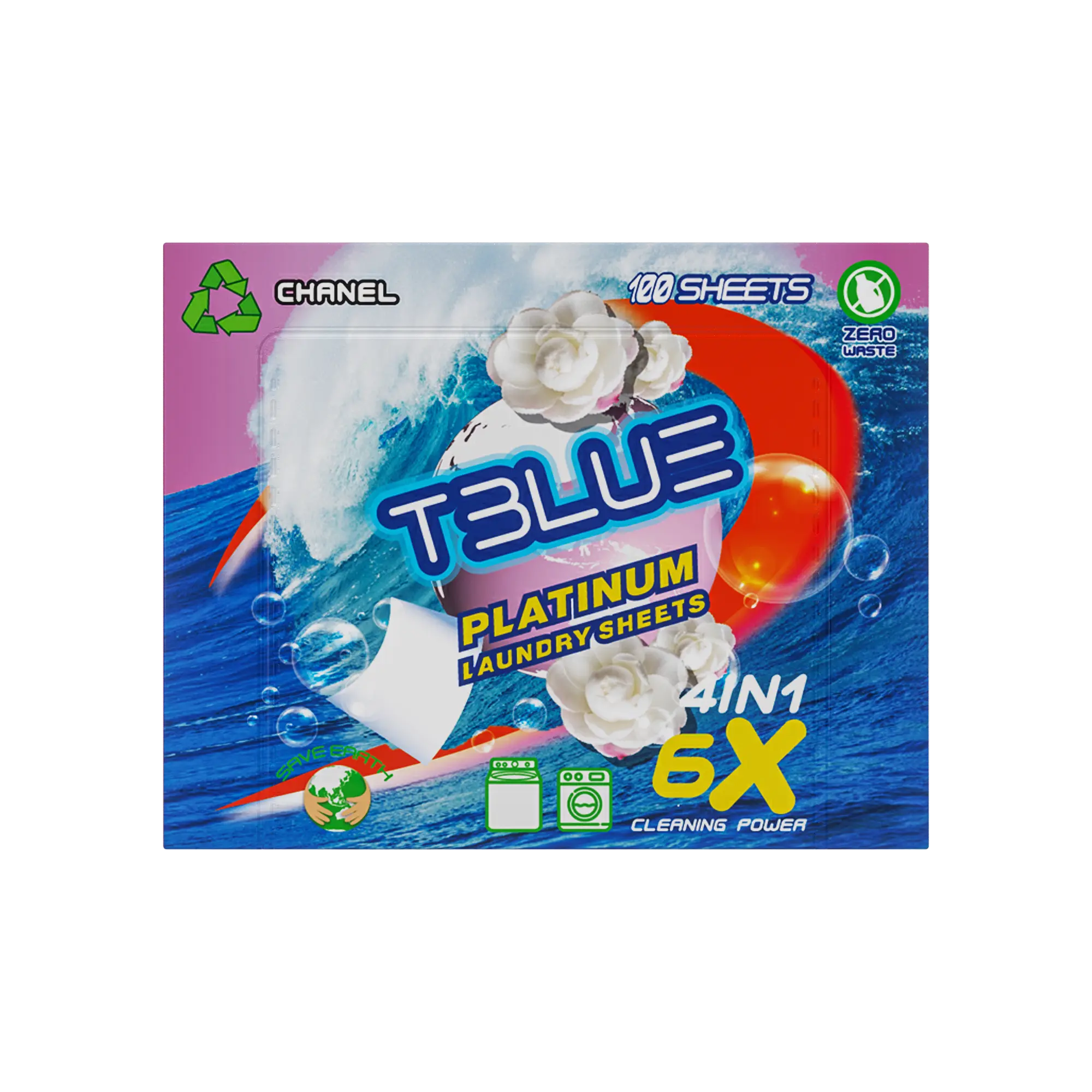 Tblue Eco-Friendly Laundry Detergent Sheets TBLUE