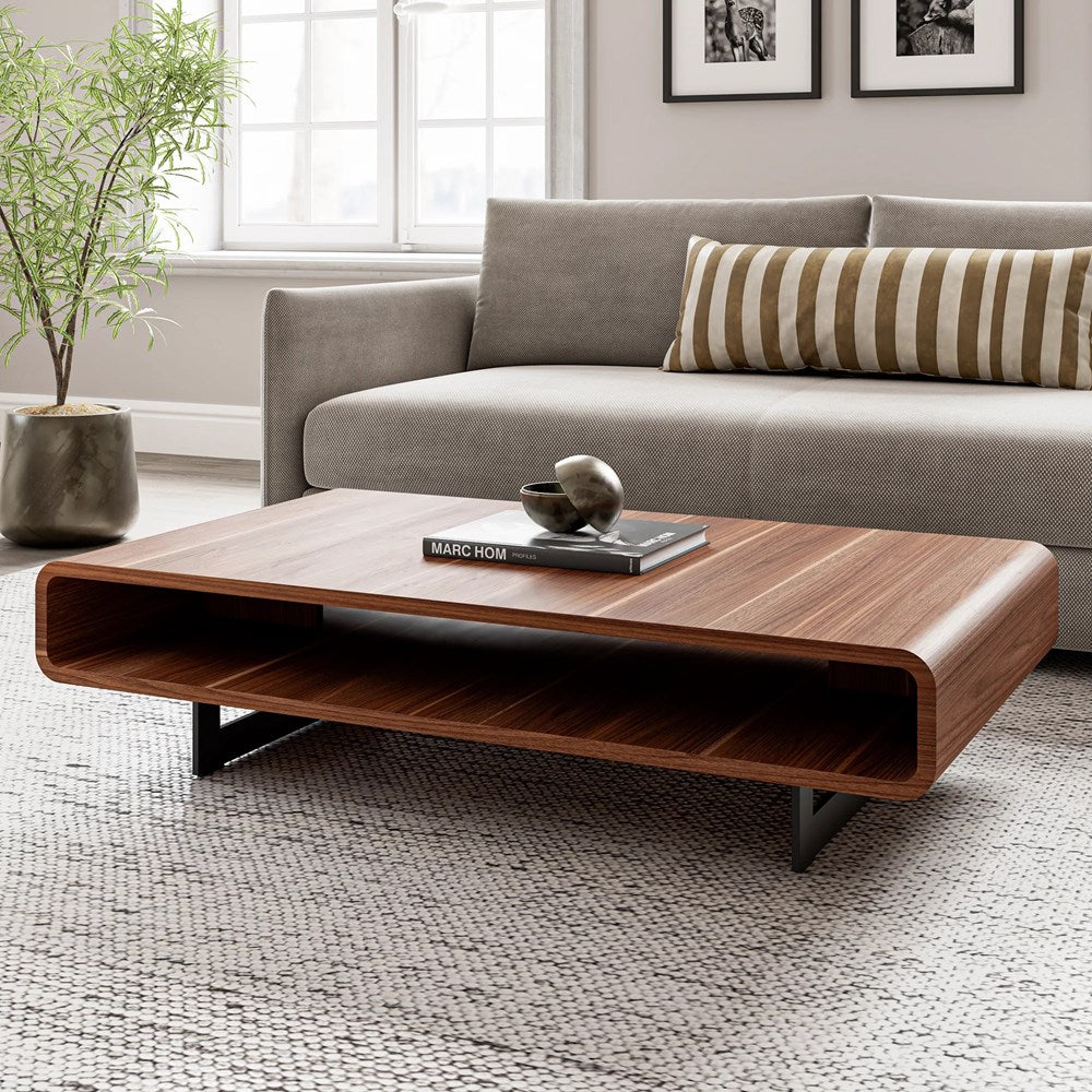Eureka 47" CT29 Walnut Rounded Retangular Coffee Table