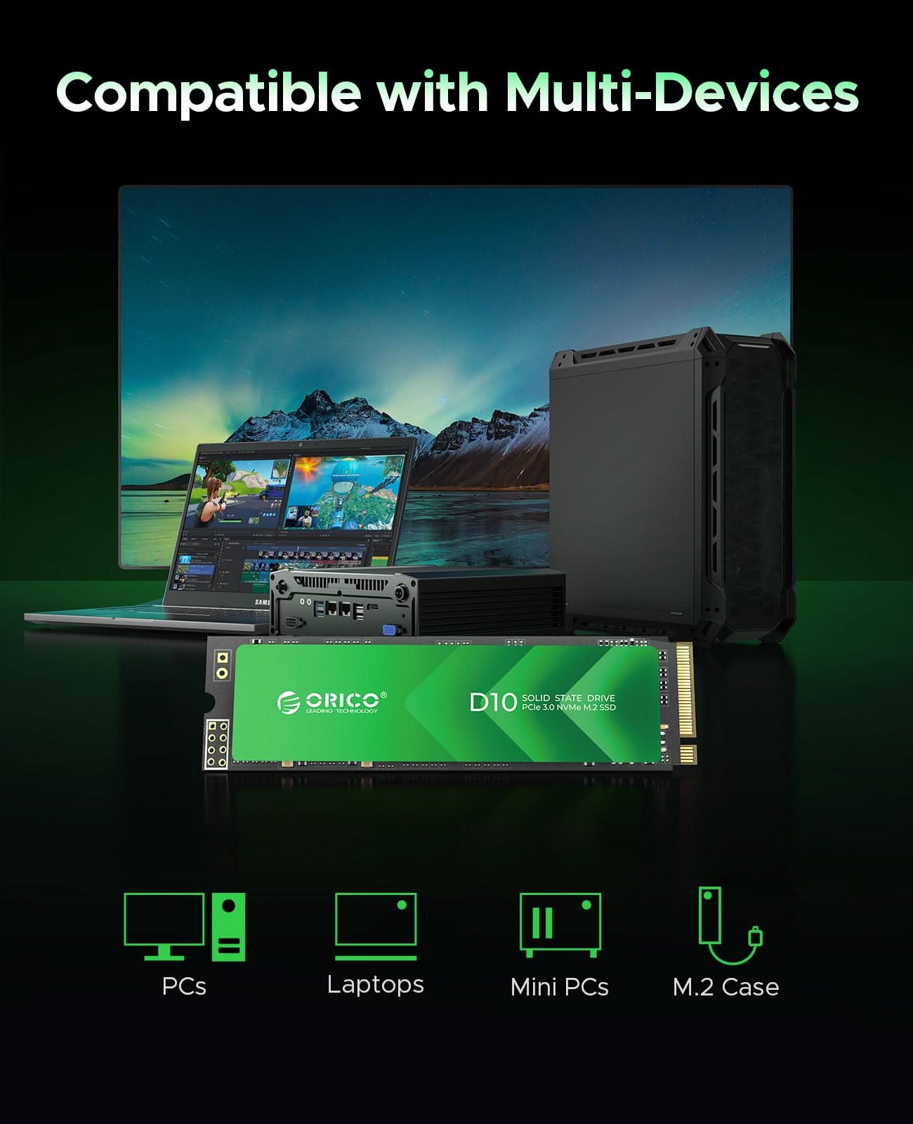 ORICO D10 3600Mb/s PCIe 3.0  M.2 NVMe SSD - Orico