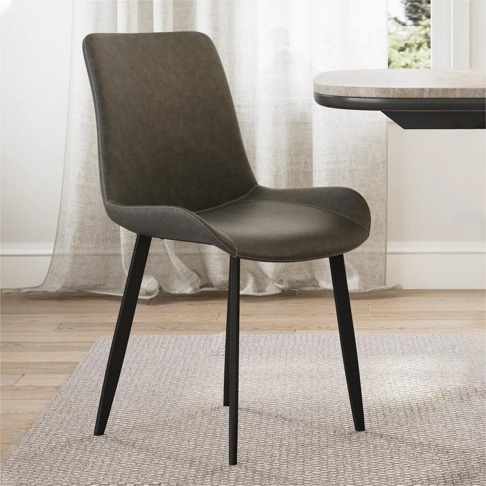 Eureka Milo DC14 Dining Side Chairs Set of 2 Gray