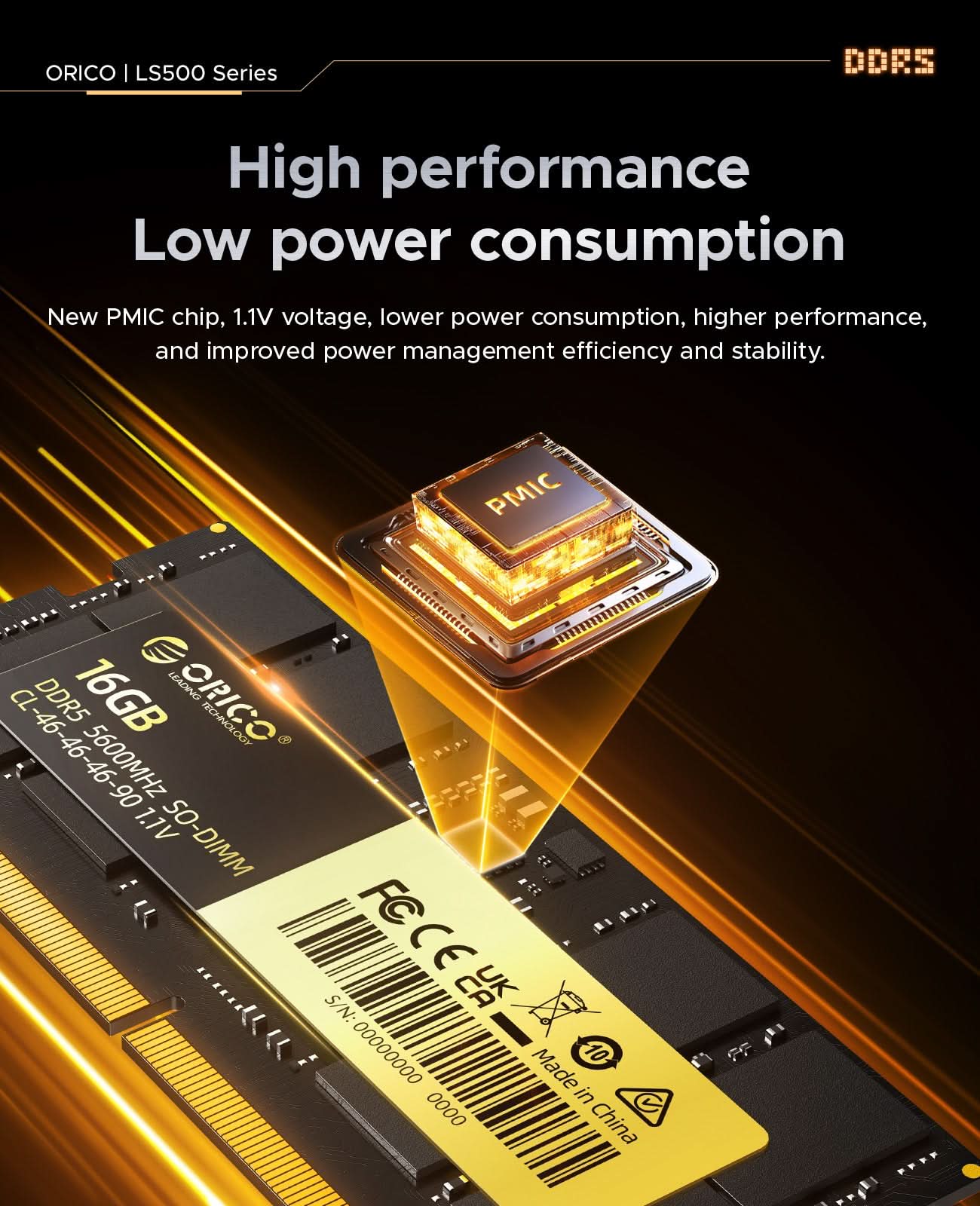 ORICO DDR5 SO-DIMM 16GB-5600MHz Laptop RAM - Orico