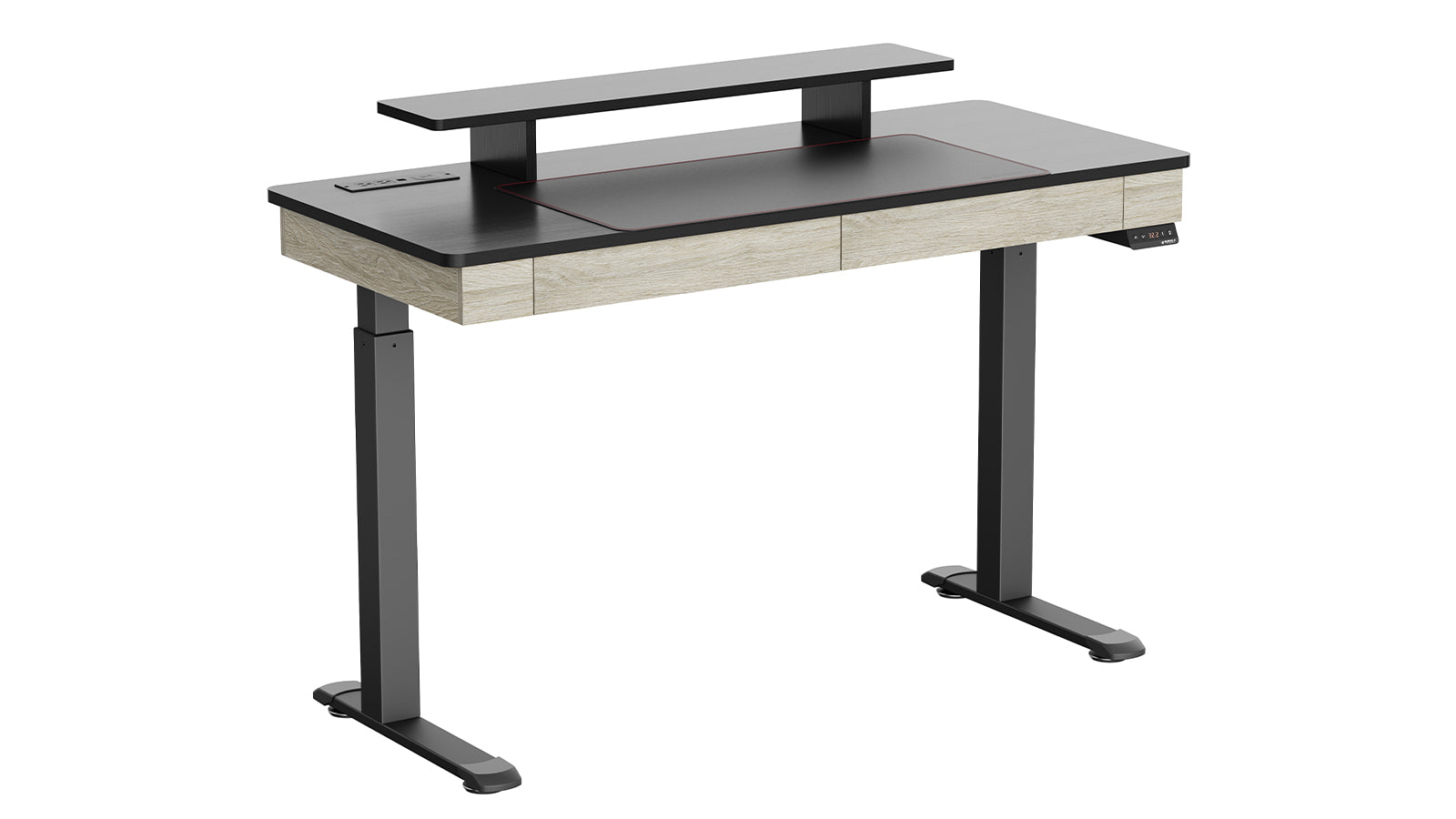 Eureka I55 Two-Drawer Electric Standing Desk - Rustic Grey *1PC/2CTNS
