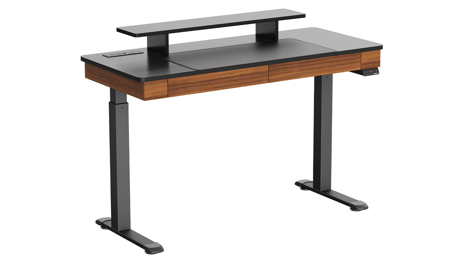 Eureka I55 Two-Drawer Electric Standing Desk - Walnut *1PC/2CTNS