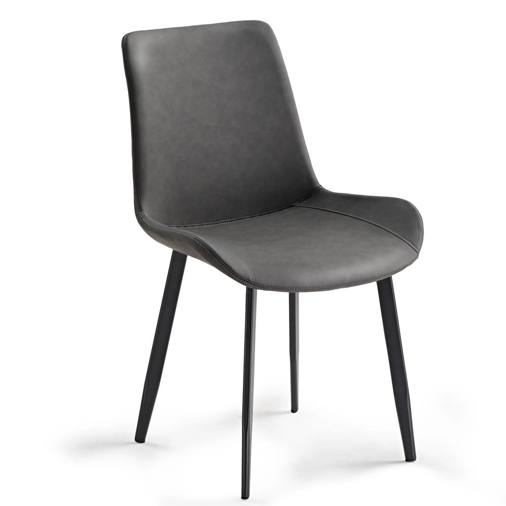 Eureka Milo DC14 Dining Side Chairs Set of 2 Gray