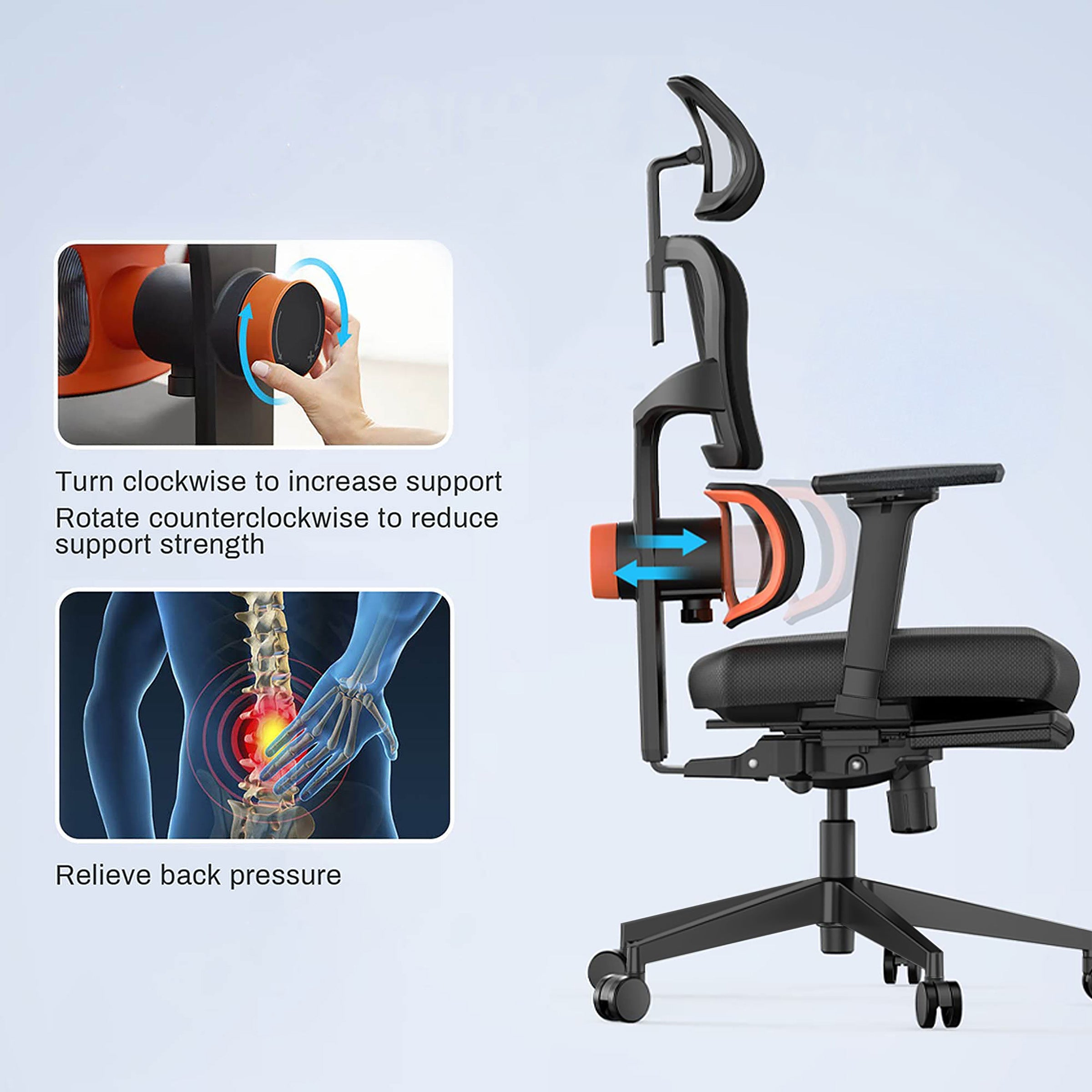 [NEW] Eureka OC12 Pro Ergonomic Home/Office Chair-Black