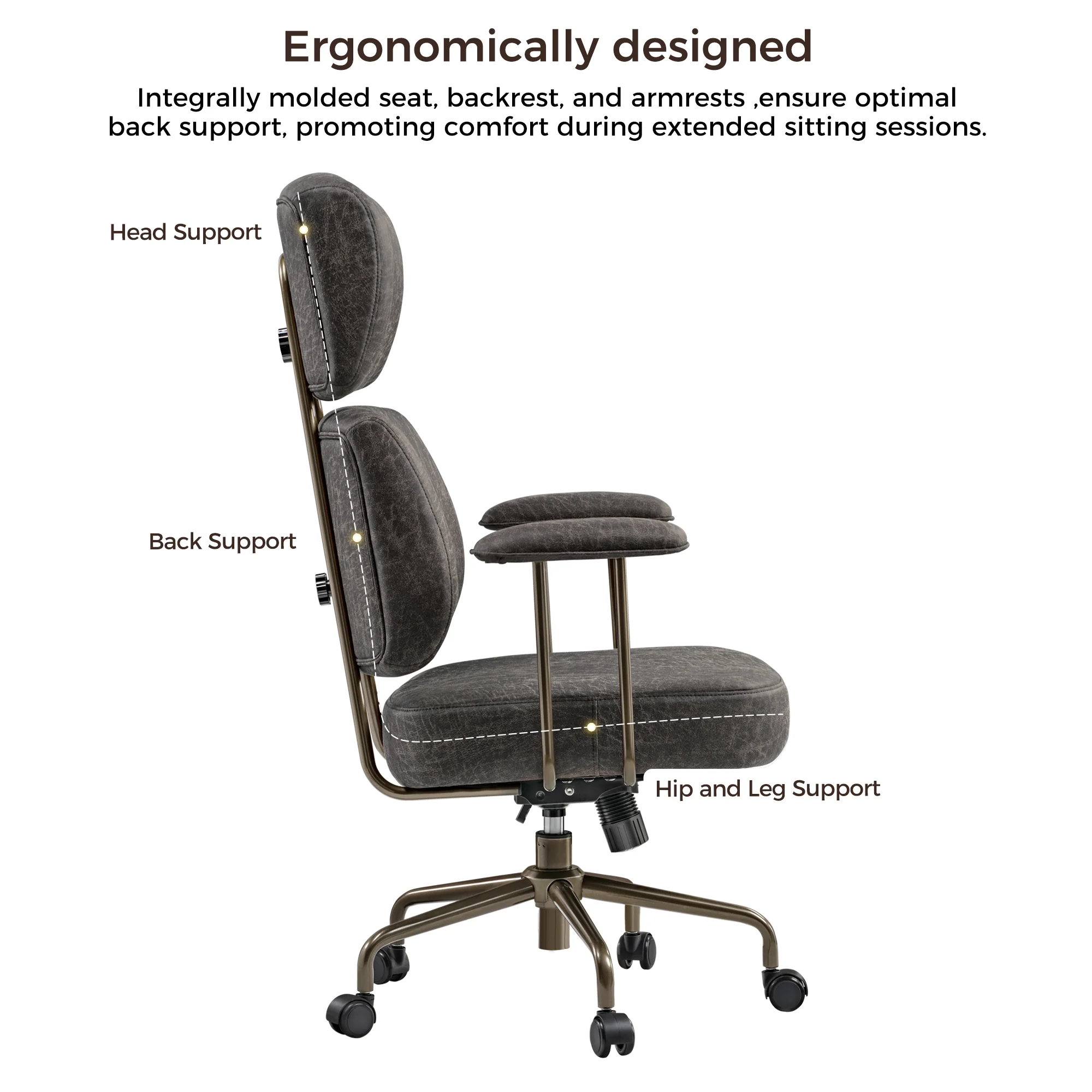 Eureka Cameron OC34 Ultra Soft Cushion adjustable High Back Office Chair