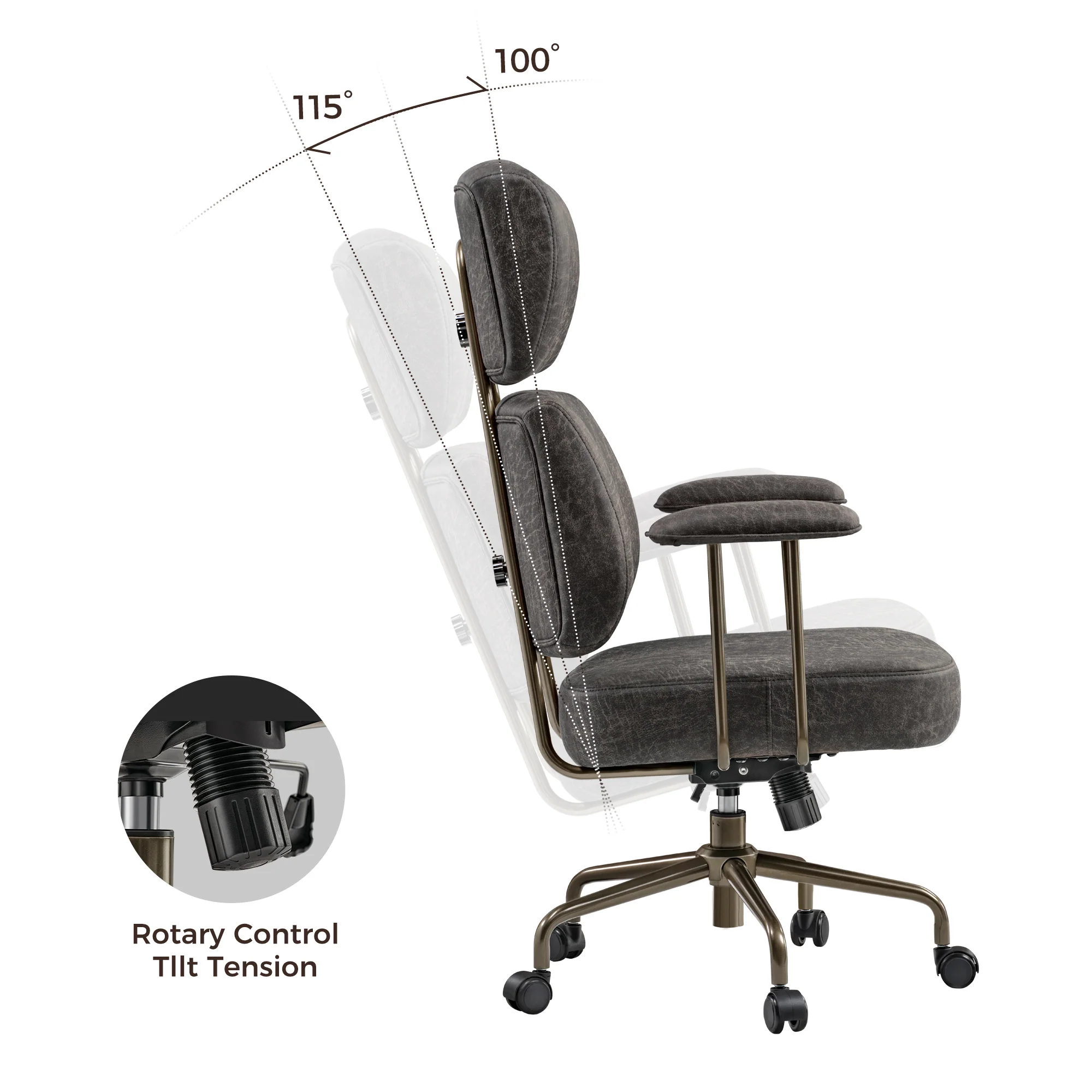 Eureka Cameron OC34 Ultra Soft Cushion adjustable High Back Office Chair