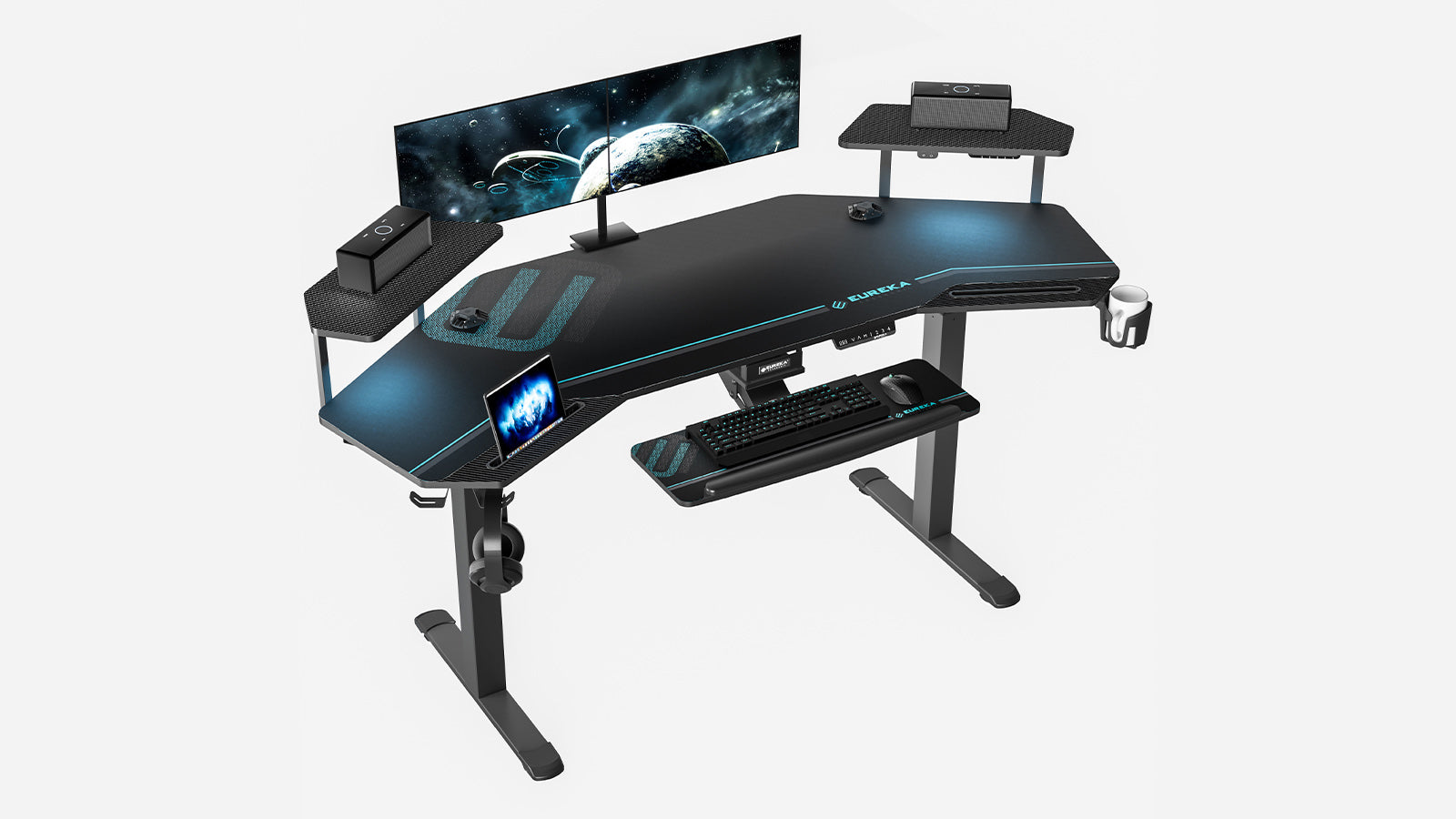 Eureka Ergonomic 72" Studio Electric Standing Desk With Keyboard Tray *1PC/2CTNS