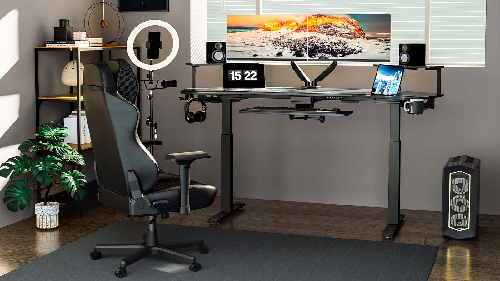 Eureka Ergonomic 72" Studio Electric Standing Desk With Keyboard Tray *1PC/2CTNS