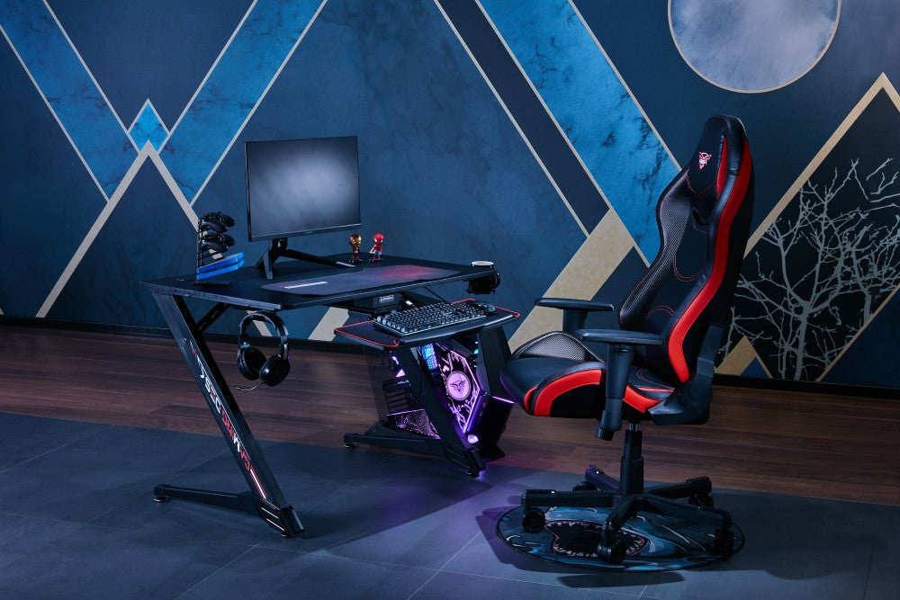 Eureka Ergonomic GD-4301 Small Gaming Computer Desk - Black /110cm(W)