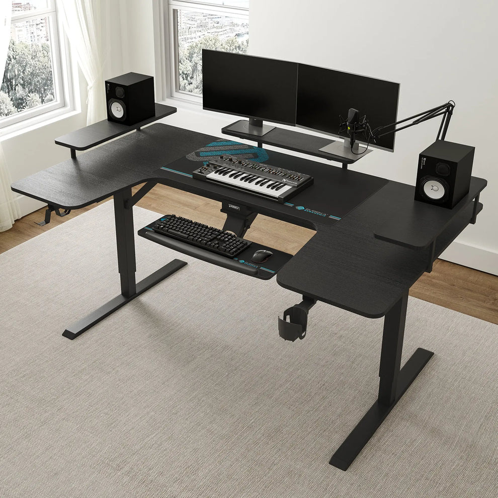 Eureka 75" U-Shaped Standing Desk with Convertible Shelves