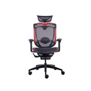 ONEX GT07-35 Black/Red Marrit Ergonomic Office Chair, w/Angle Automatic Adapt System; Paddle Shift Wire Control Armrest System; 65mm Black PU Caste