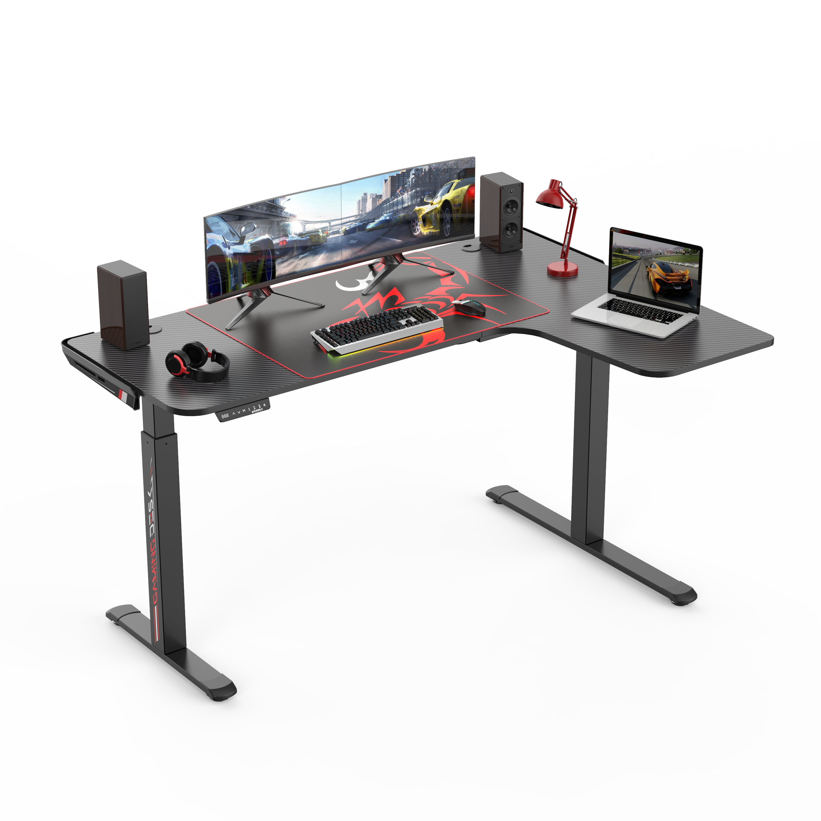 Eureka Ergonomic 60" L Shaped Electric Standing Desk - Right Side /1524 x 1100 x 750-1220