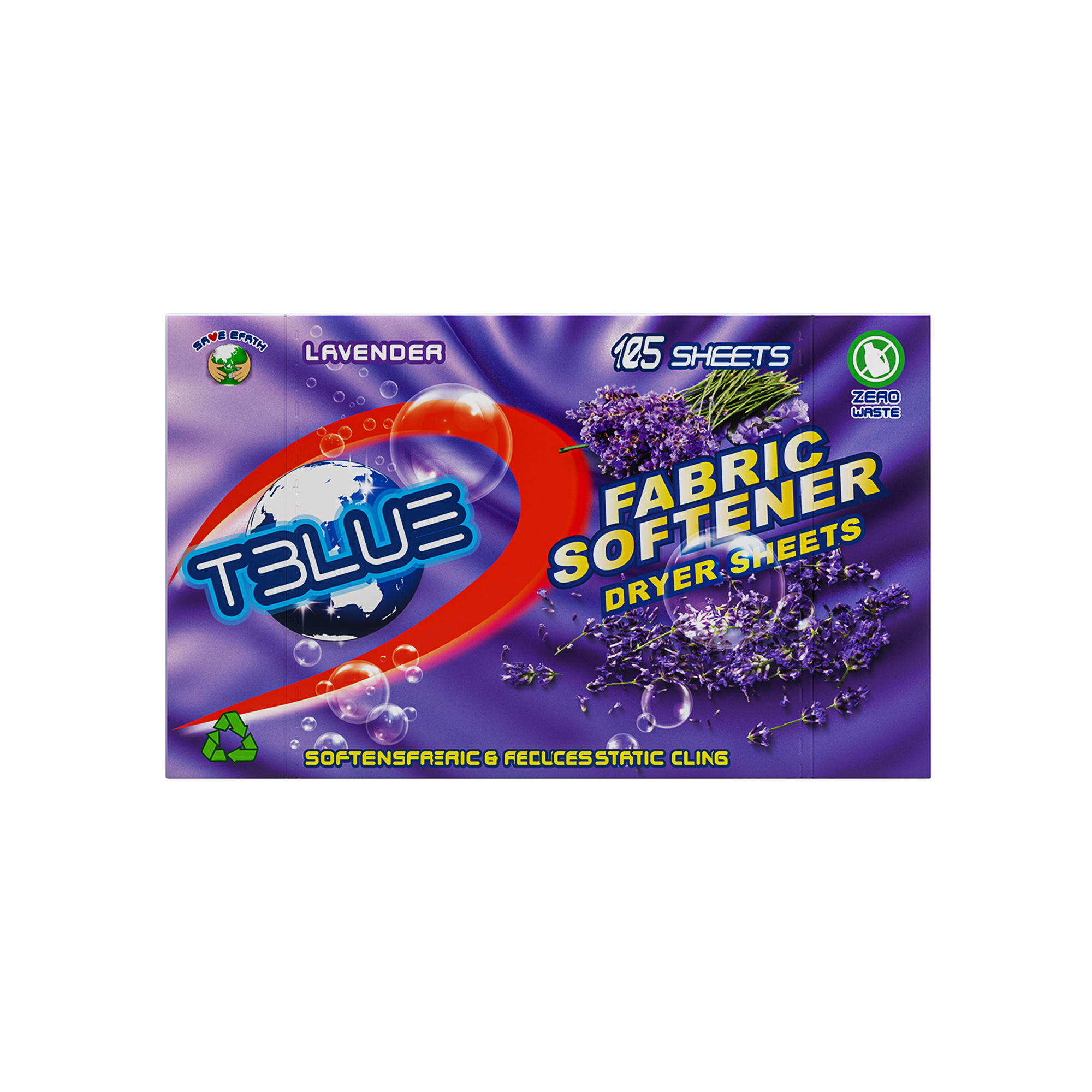 Tblue Fabric Softener Dryer Sheet - Eco Friendly Scented 105 Sheets TBLUE