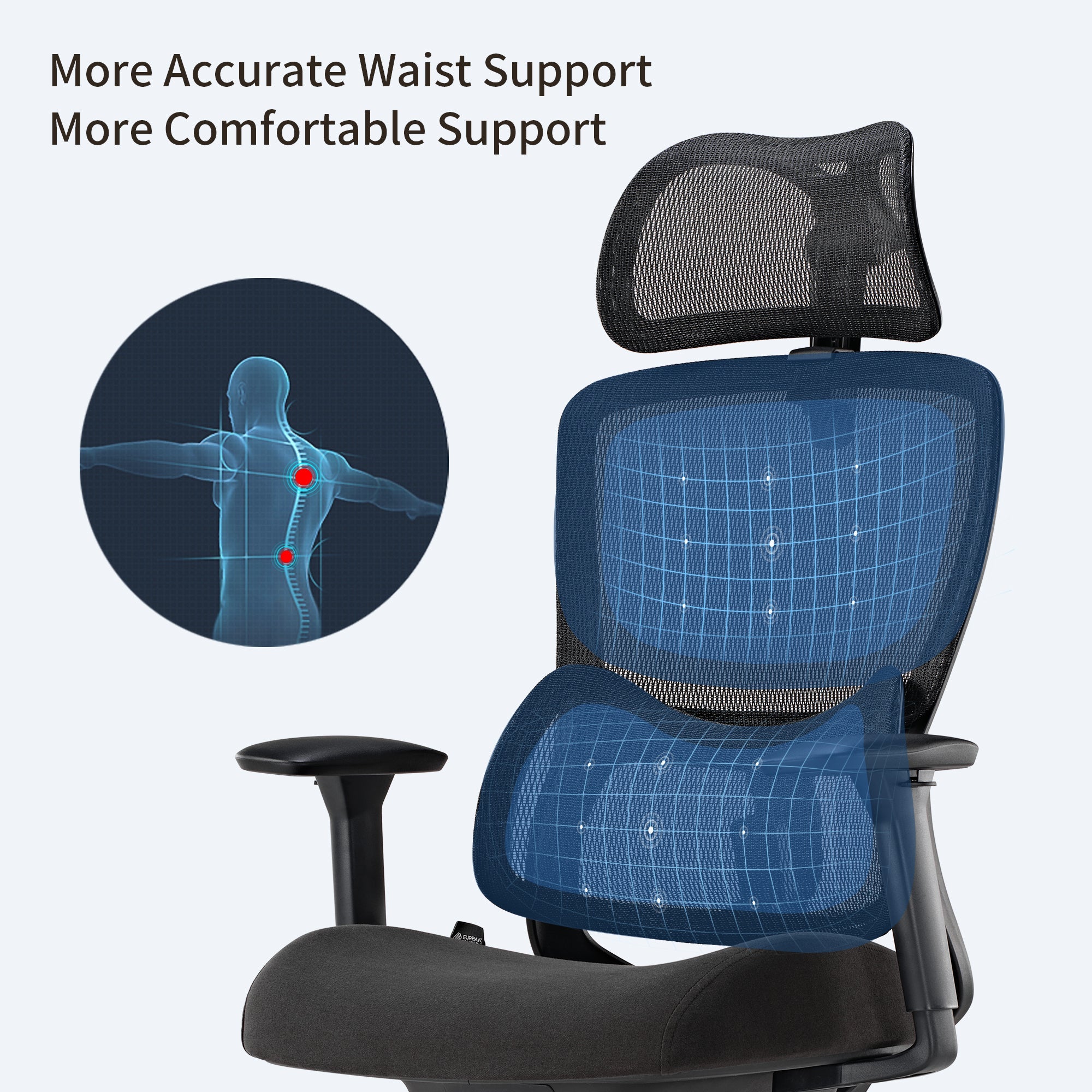 [NEW] Eureka OC15 Lark Adjustable Lumbar Home/Office Chair