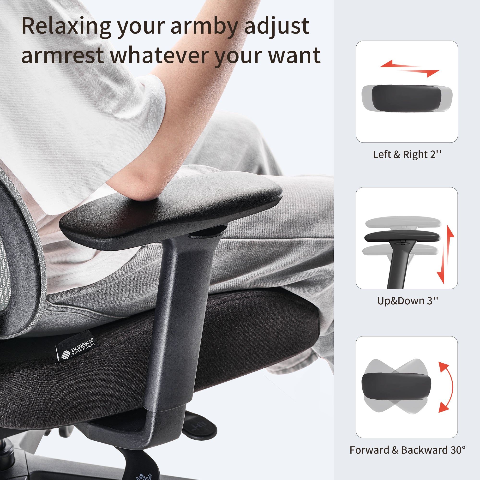 [NEW] Eureka OC15 Lark Adjustable Lumbar Home/Office Chair