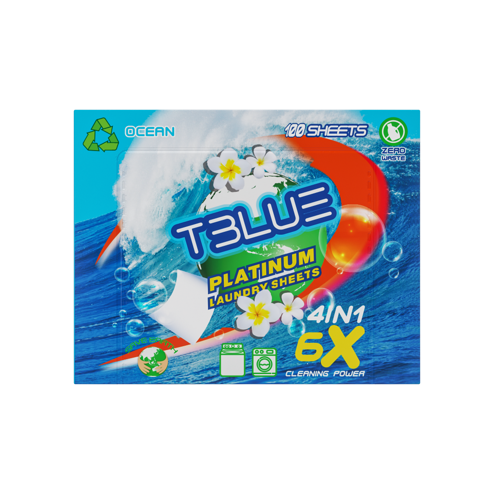 Tblue Eco-Friendly Laundry Detergent Sheets TBLUE