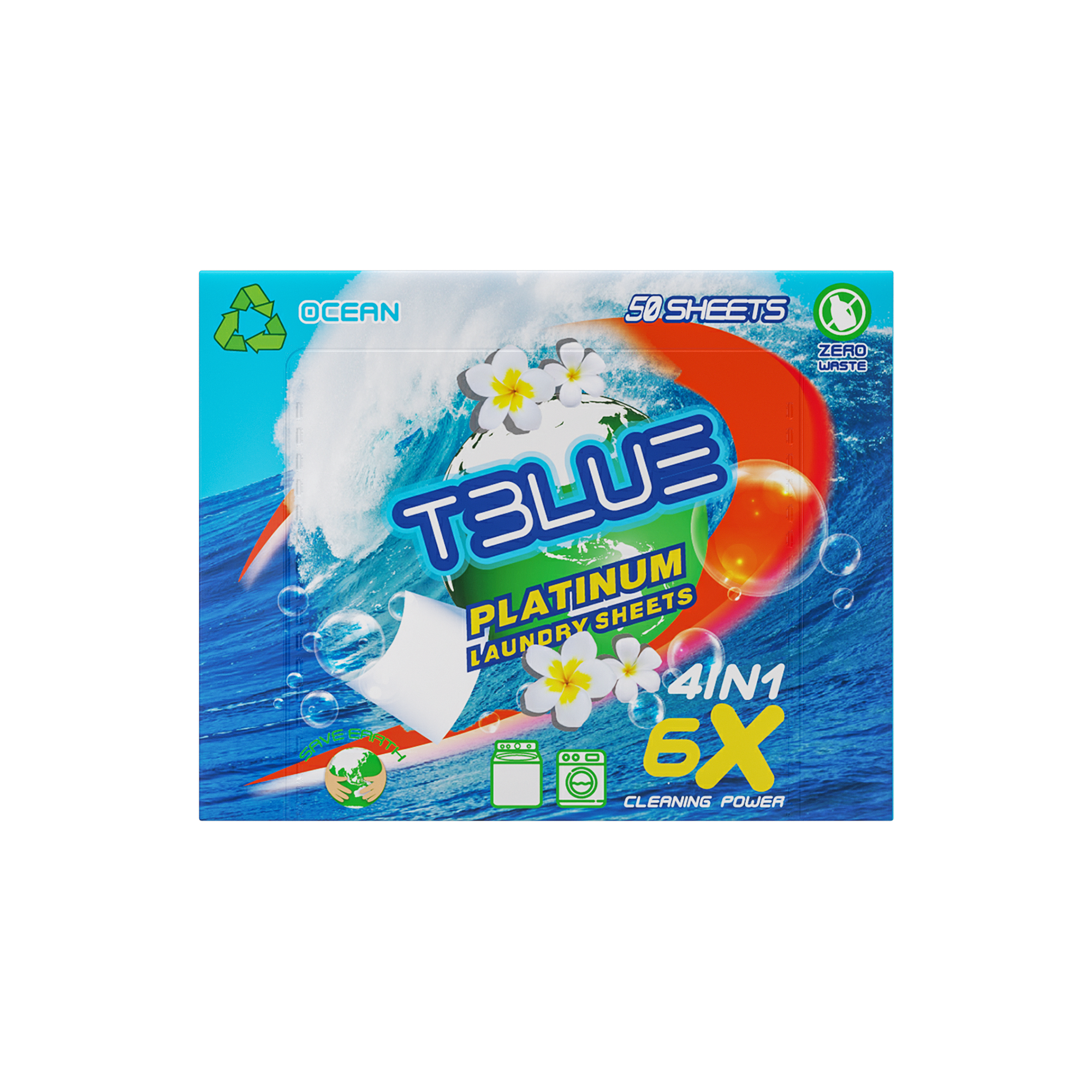 Tblue Eco-Friendly Laundry Detergent Sheets TBLUE