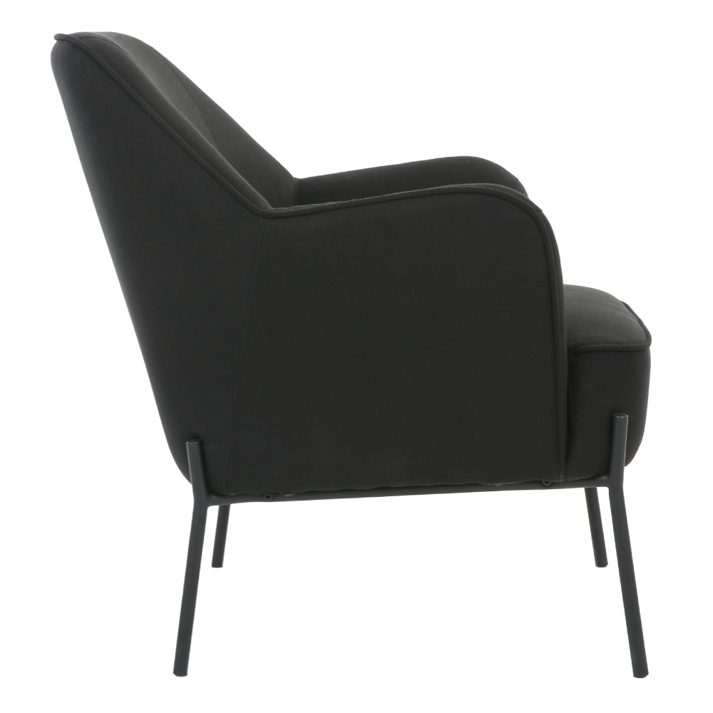 ONEX HuGo Black Armchair - Stylish Linen Fabric for Ultimate Comfort