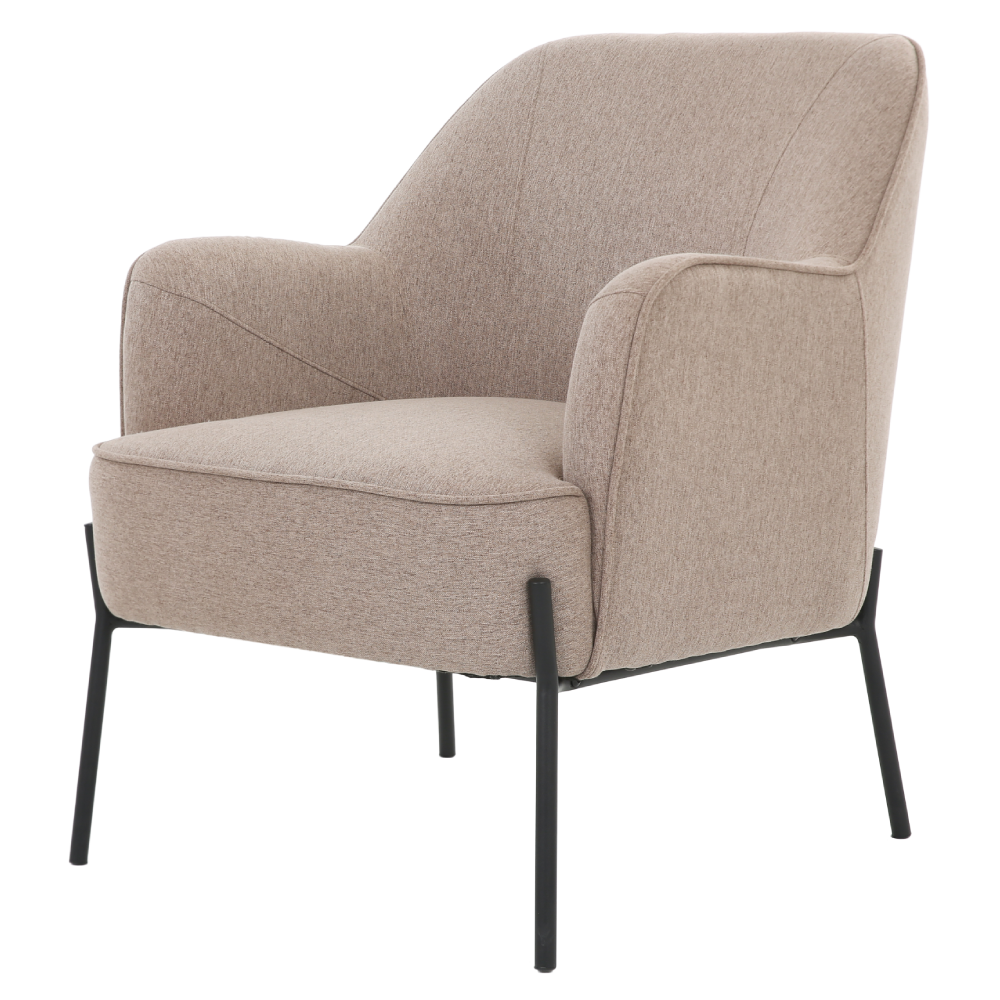 ONEX HuGo Light Brown Armchair - Stylish Linen Fabric for Ultimate Comfort