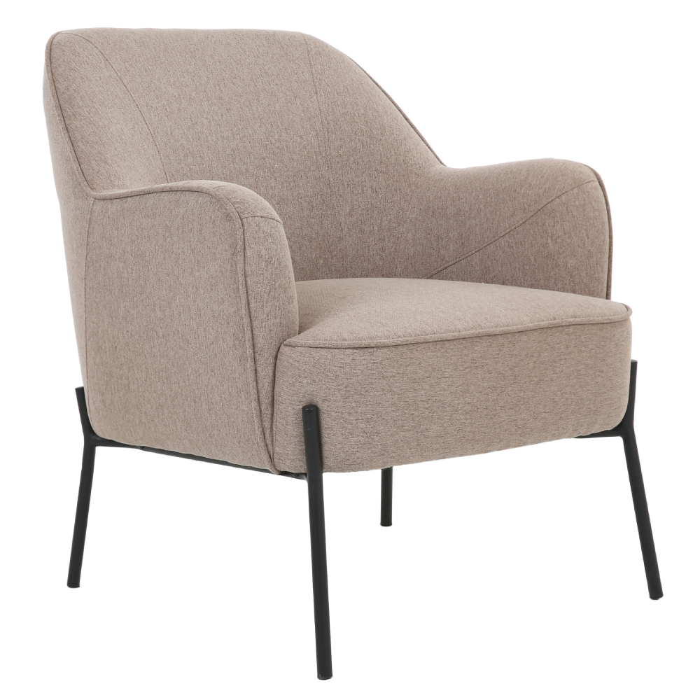 ONEX HuGo Light Brown Armchair - Stylish Linen Fabric for Ultimate Comfort