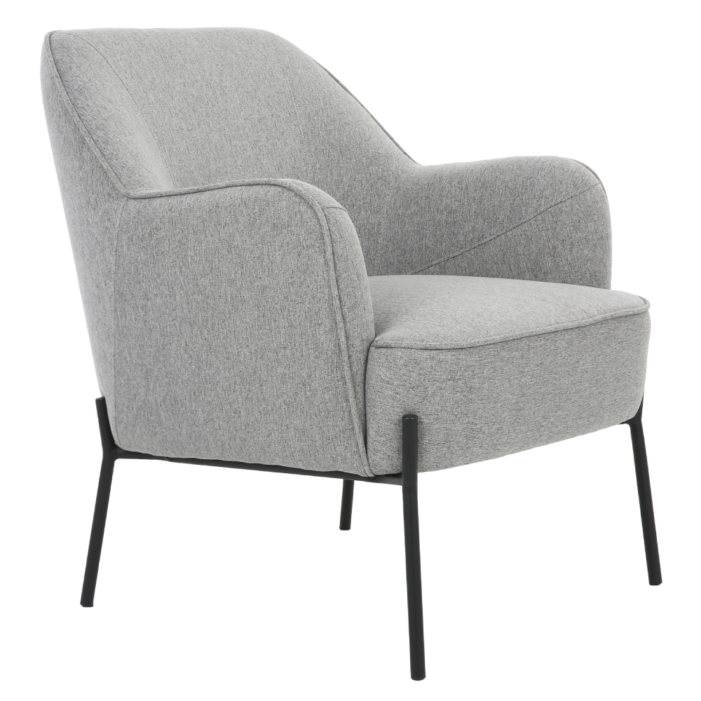 ONEX HuGo Light Grey Upholstered Armchair - Stylish Linen Fabric for Ultimate Comfort