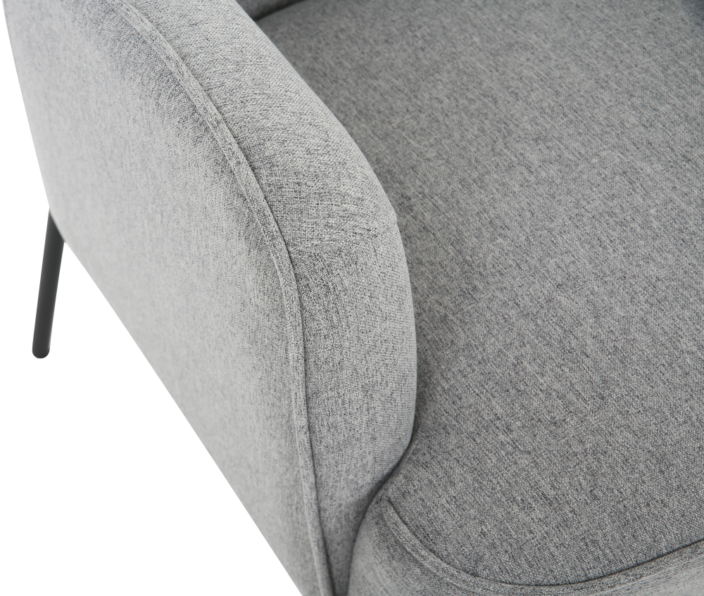 ONEX HuGo Light Grey Upholstered Armchair - Stylish Linen Fabric for Ultimate Comfort