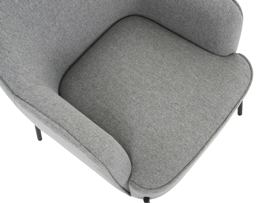 ONEX HuGo Light Grey Upholstered Armchair - Stylish Linen Fabric for Ultimate Comfort
